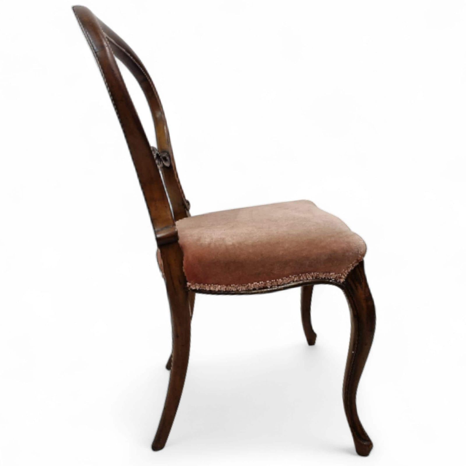 Furniture Antique Victorian Balloon Back Chairs / Set Of 2 / C. 1880–1900 / Carved Details photo