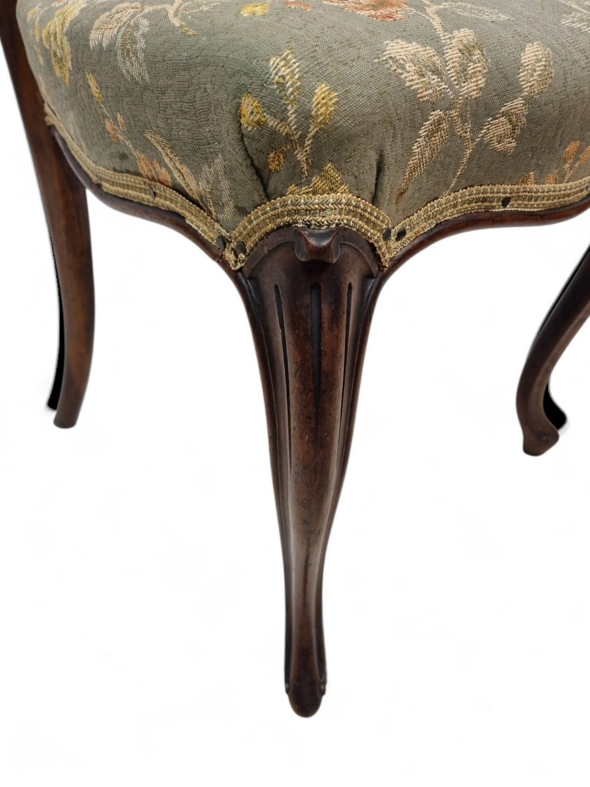 Furniture Antique Victorian Balloon Back Chairs / Late 19th Century / Set Of Two photo