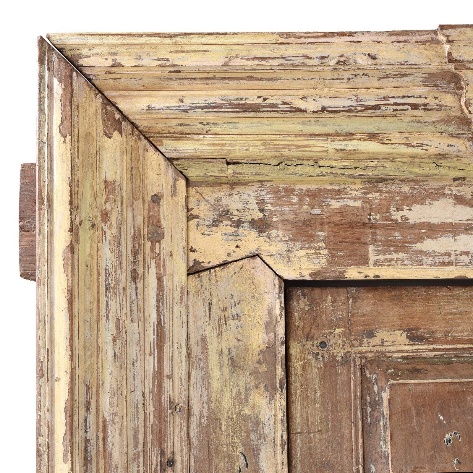 Painted Indian Door & Frame From Gujarat   19th Century photo Home Fixtures