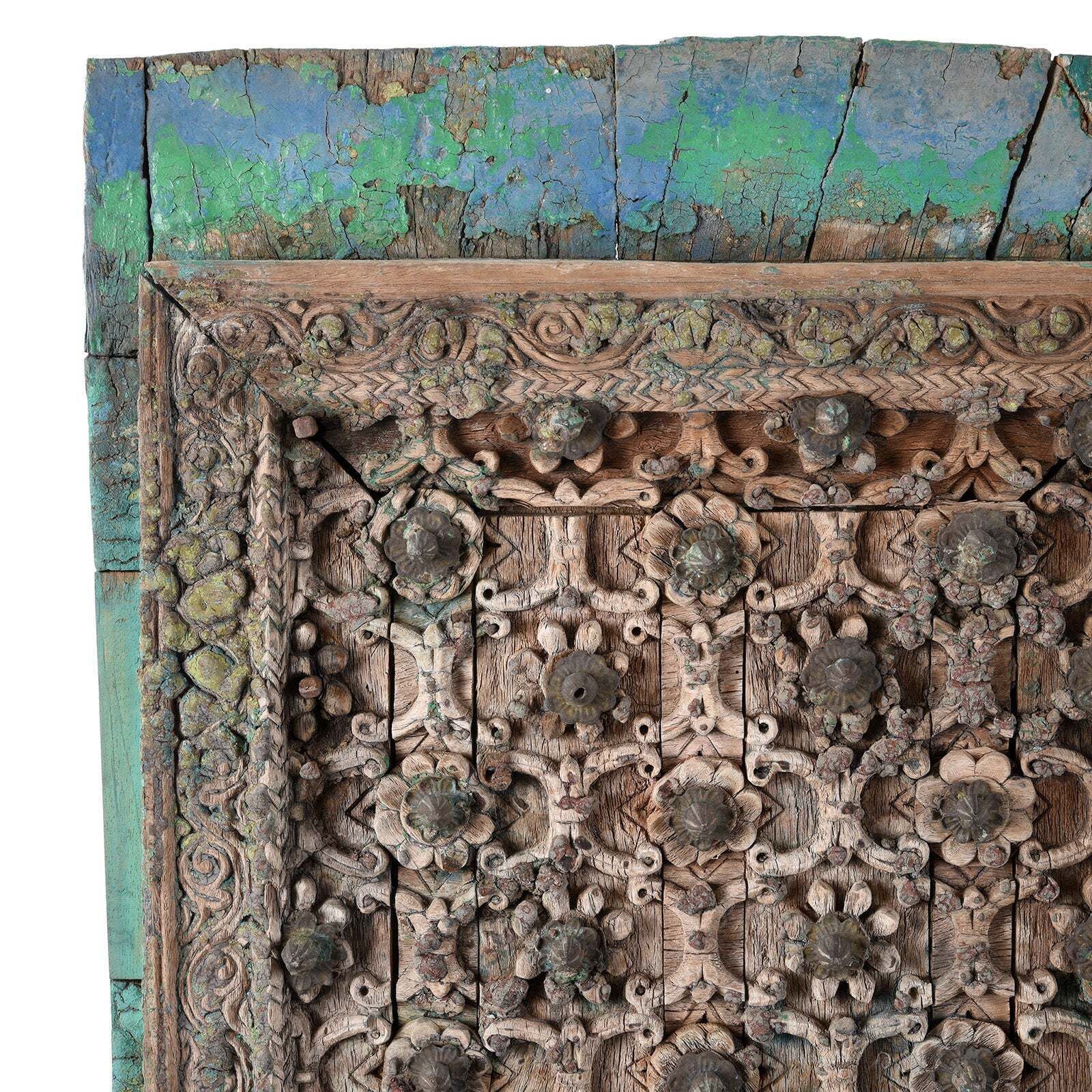 Painted Mughal Door From Uttar Pradesh   18th Century photo buy