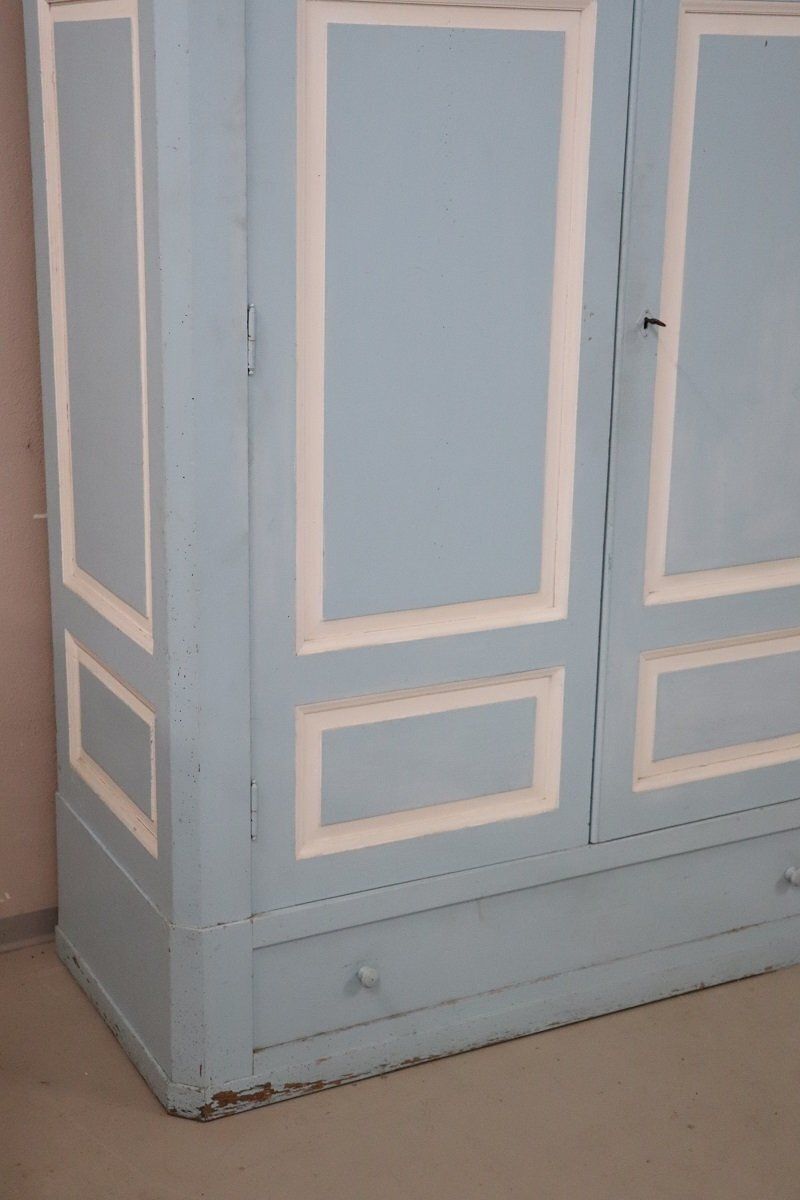 photo for sale Antique Wardrobes In Lacquered Fir And Poplar Wood, 1800s, Set Of 2
