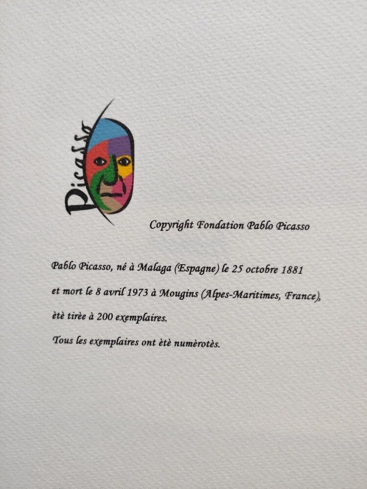 Pablo Picasso Signed Dora Maar Certificate Spadem Paris photo vinterior