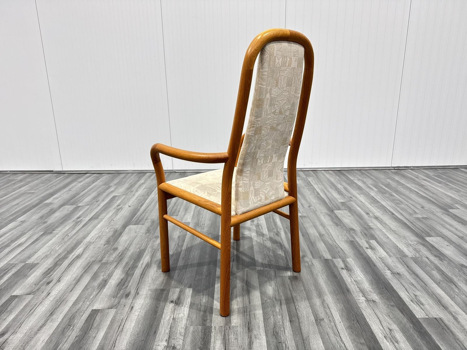 photo for sale Danish Dining Chairs In Teak With Fabric Seats By Kvist, Set Of 6
