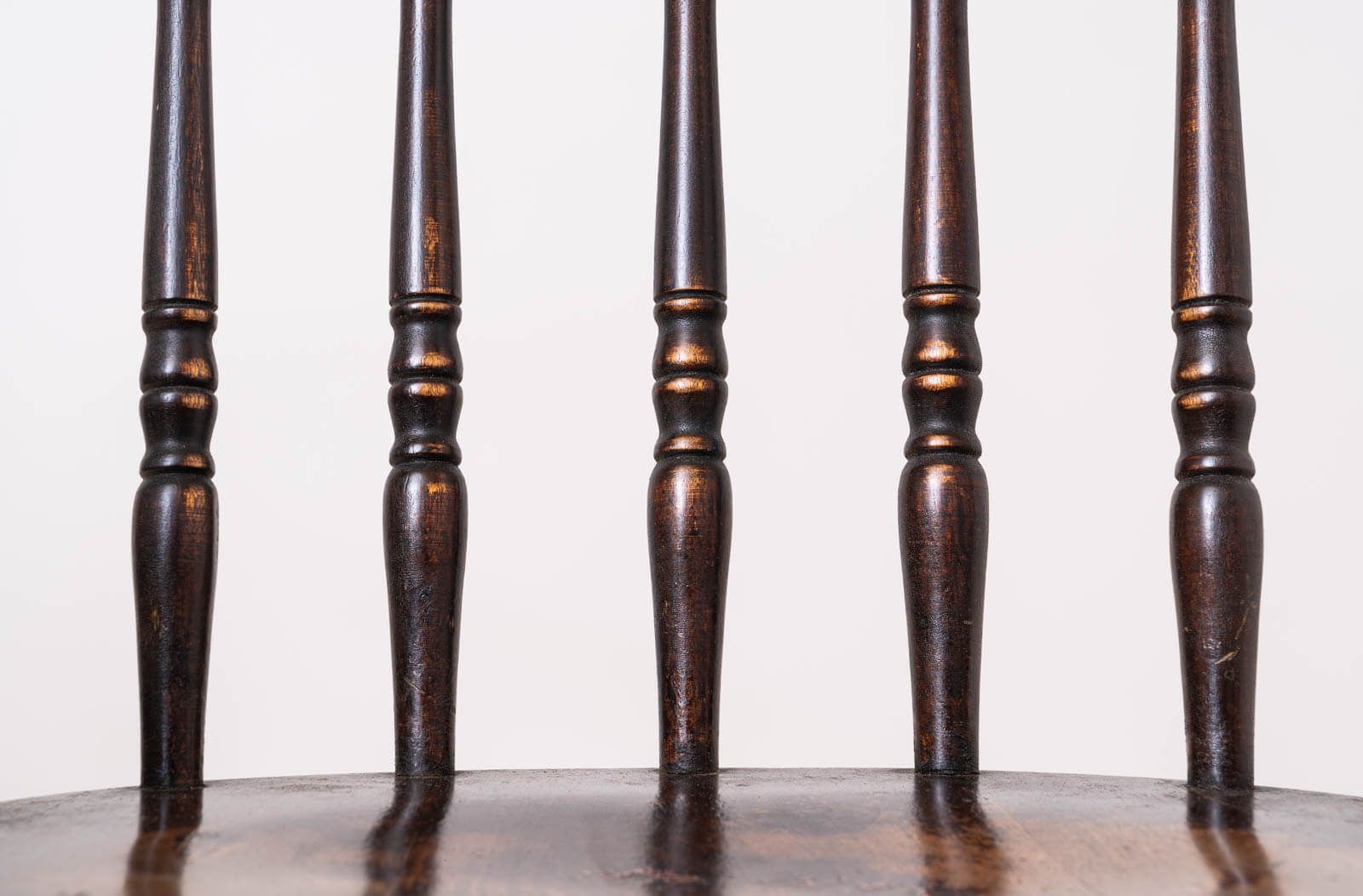 photo for sale Set Of 4 Countryside Style Dining Chairs, Spindle Back, Rustic Character, Early 20th Century