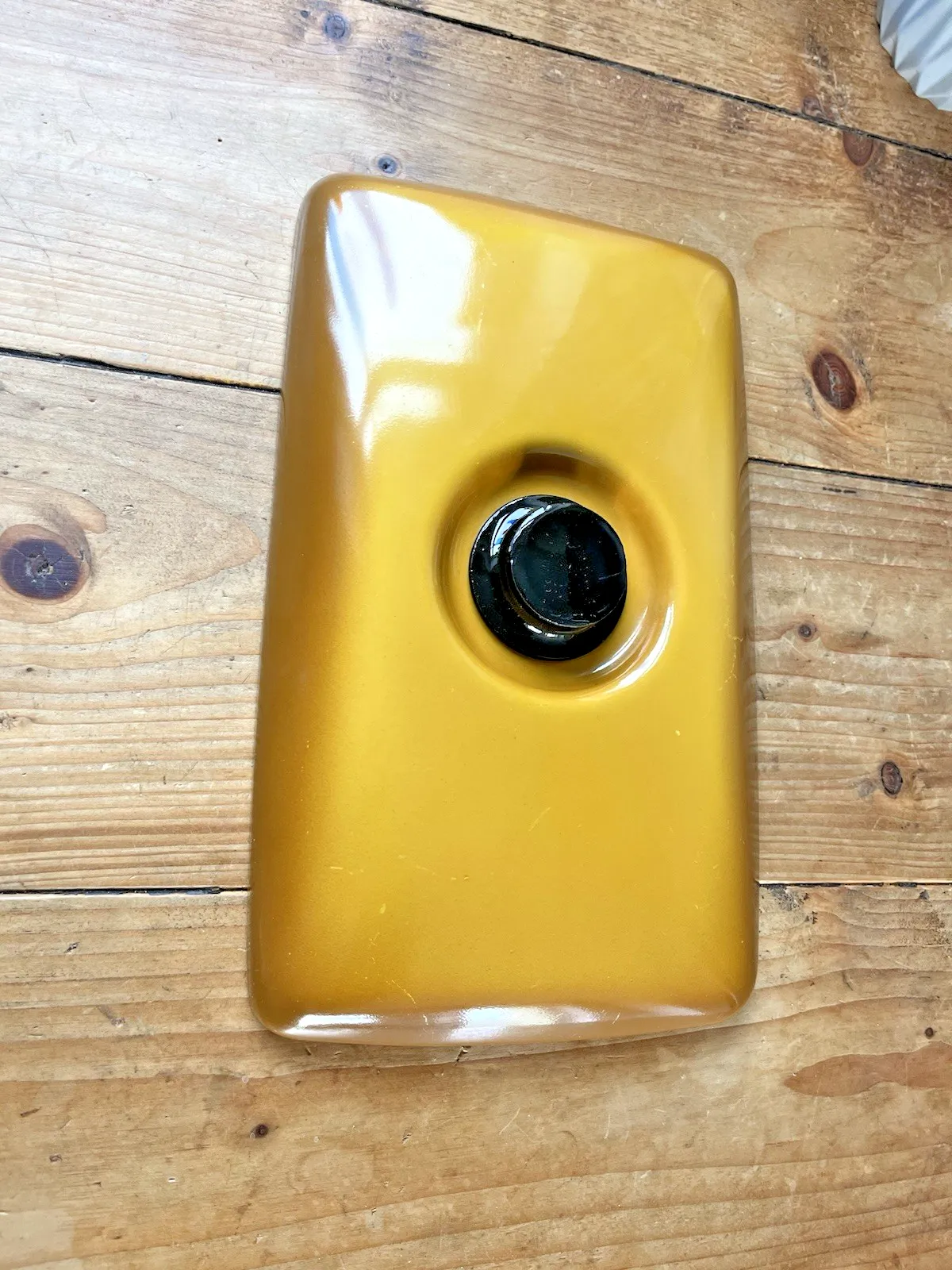 photo for sale Vintage 60s 70s Tower Enamel Mustard Yellow Casserole Roasting Pan Retro Kitchen