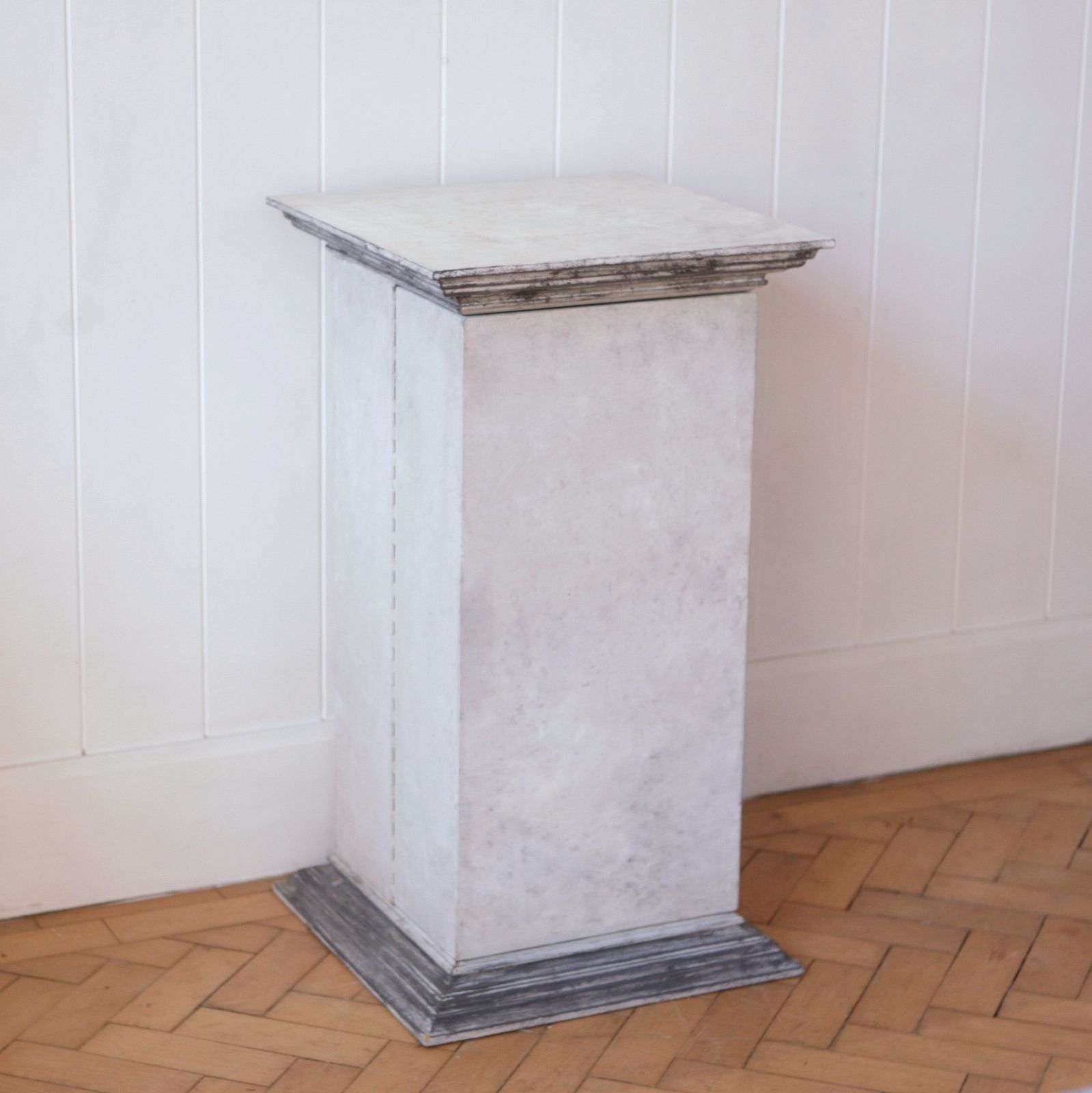 Faux Stone Display Pedestal Cupboard.