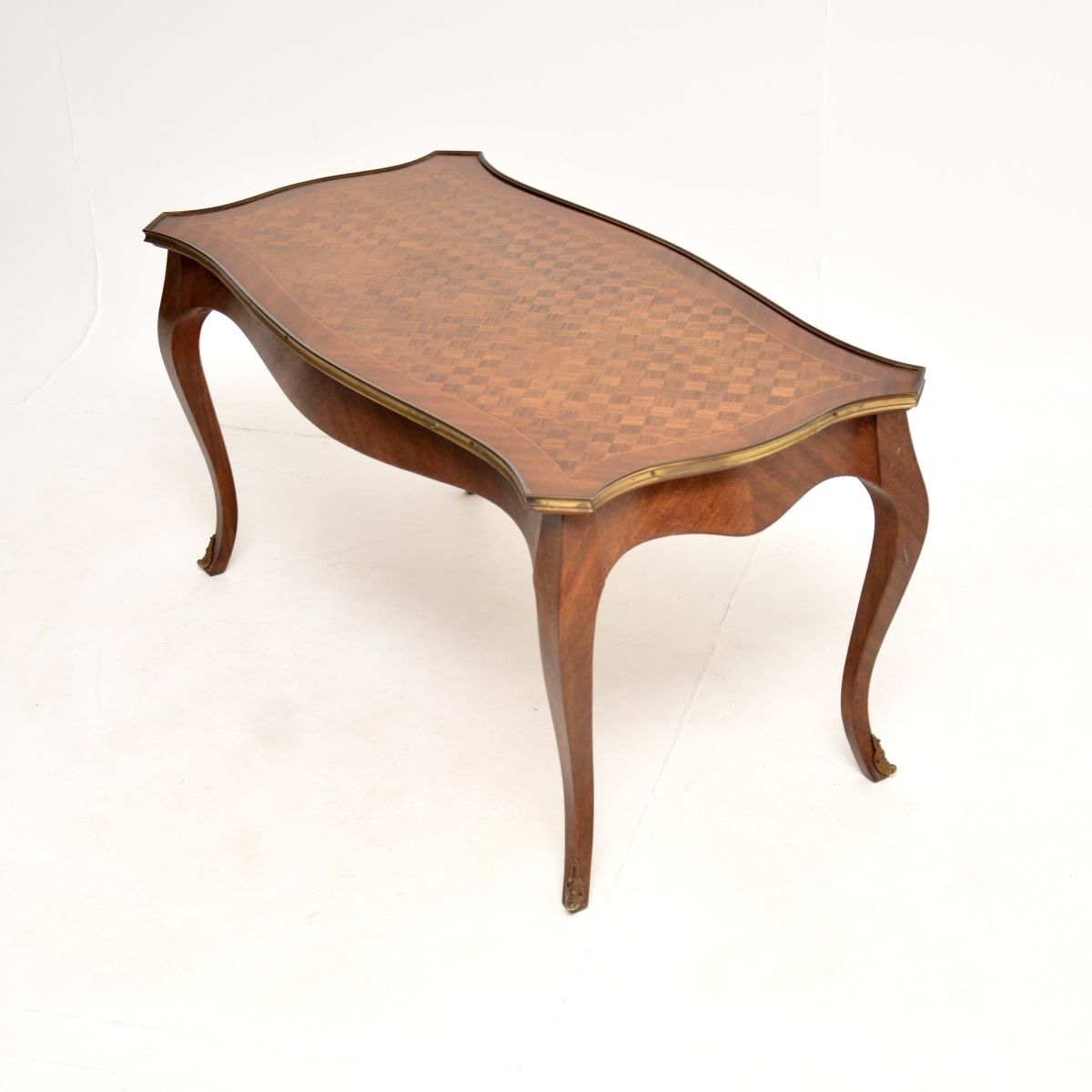 Antique French Inlaid Parquetry Coffee Table photo vinterior