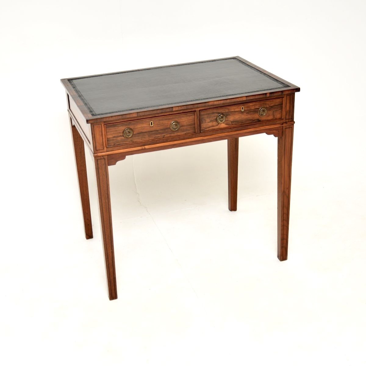Antique Georgian Inlaid Rosewood Writing Table / Desk