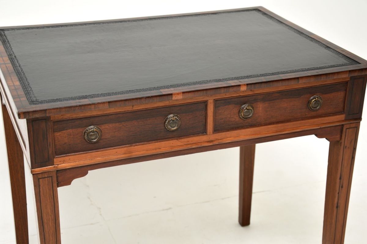 photo for sale Antique Georgian Inlaid Rosewood Writing Table / Desk