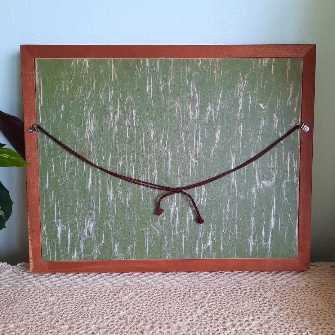 Mid Century Japanese Hakone Mokuzogan Mt. Fuji Wood Inlay Art After Red Fuji By Katsushika Hokusai photo vinterior