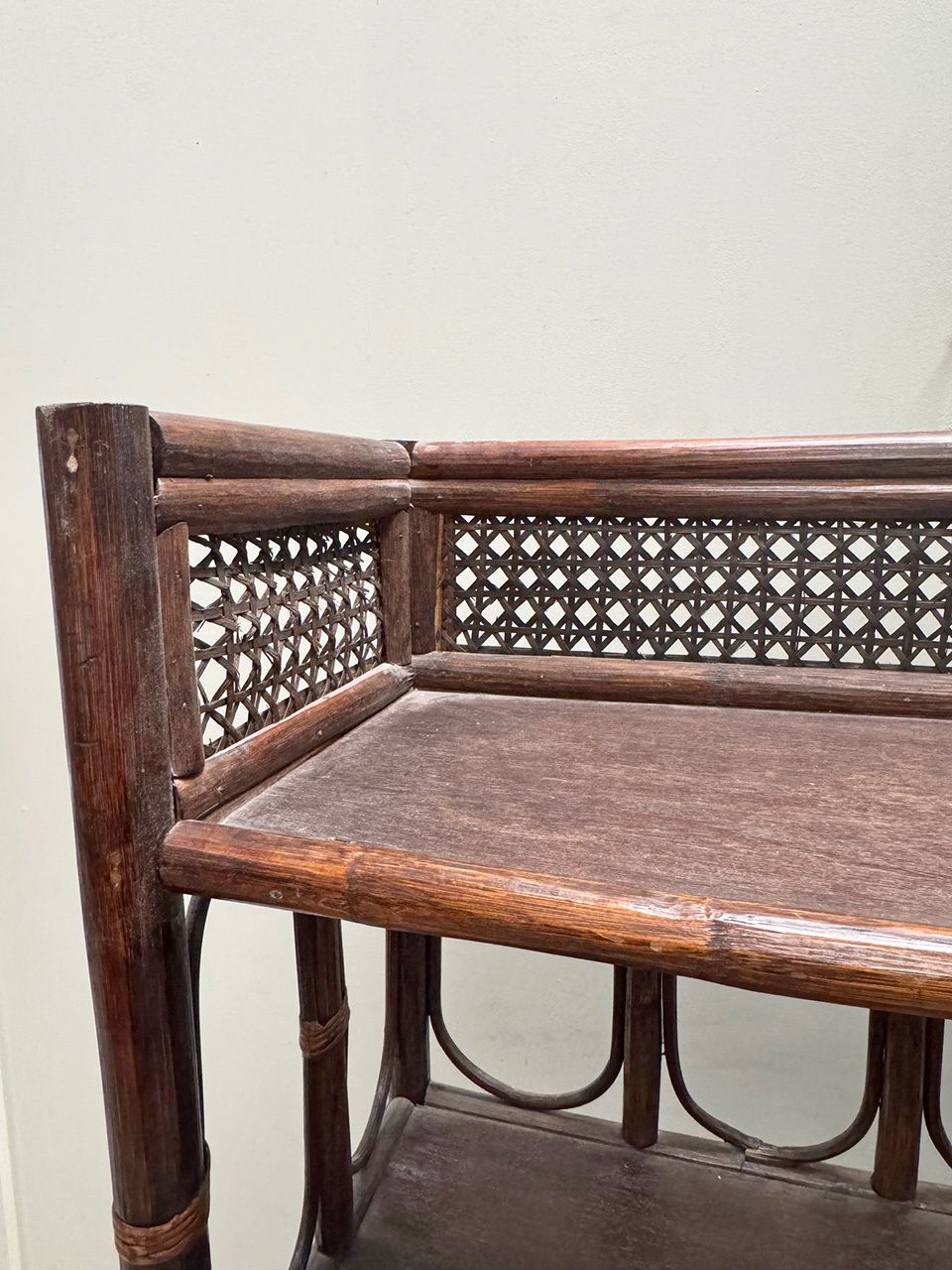 photo furniture Large Caned Shelves, 1970s, Vintage
