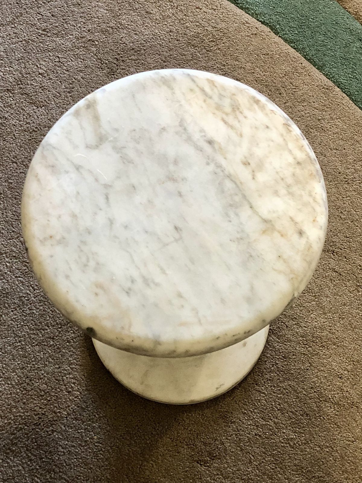 Handsome Antique Off White Marble Pedestal photo Home Decor