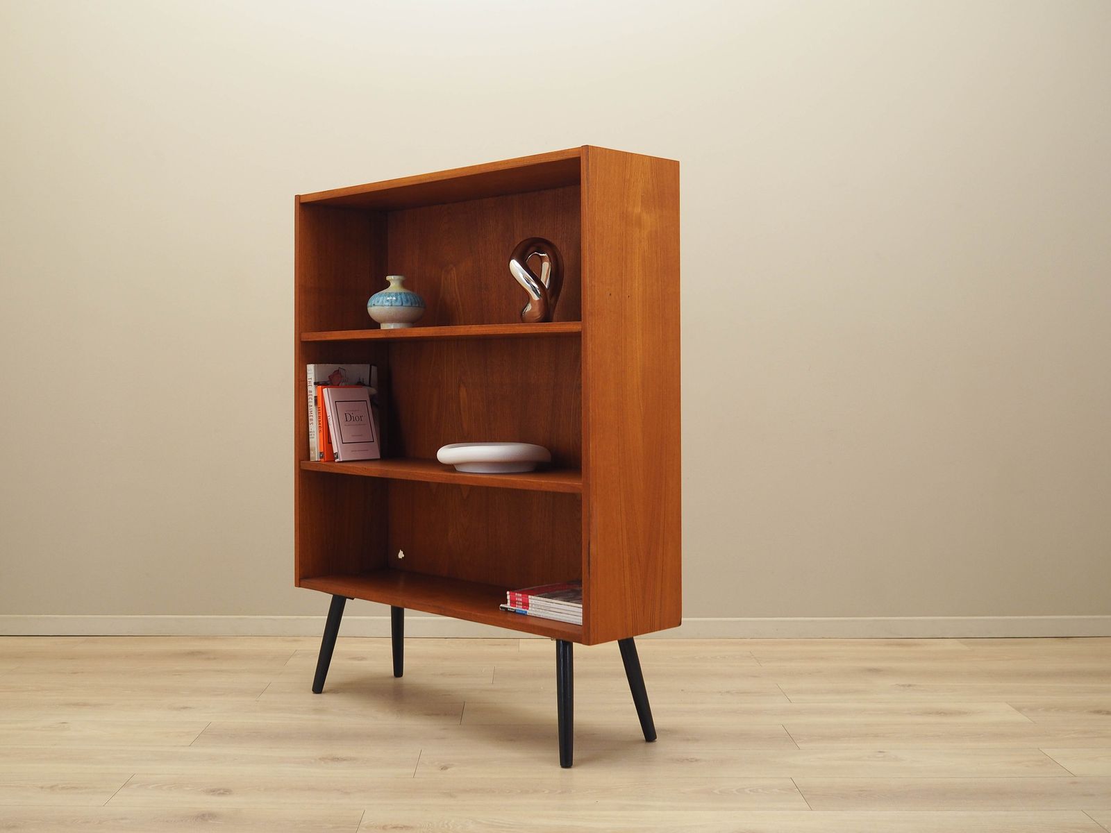 Teak Bookcase, Danish Design, 1970s, Manufactured In Denmark photo for sale