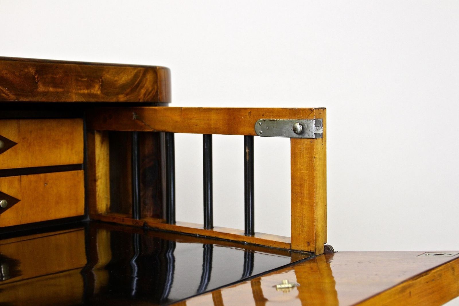 photo for sale 19th Century Biedermeier Chest Of Drawers/ Secretary, Nutwood, At Ca. 1830