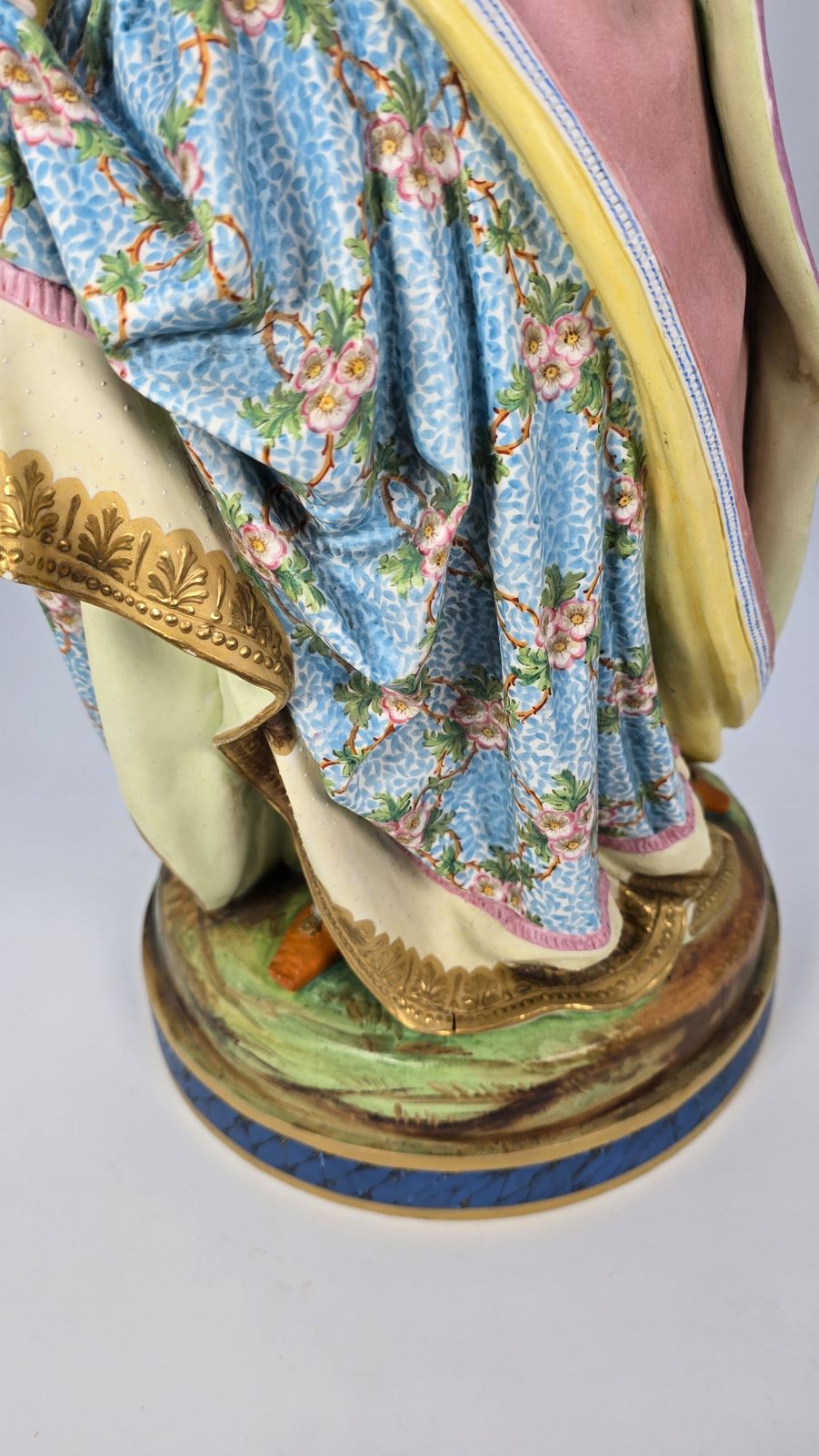 photo furniture A Pair Of 19th Century Large French Porcelain Hand Painted Figures, Circa 1860