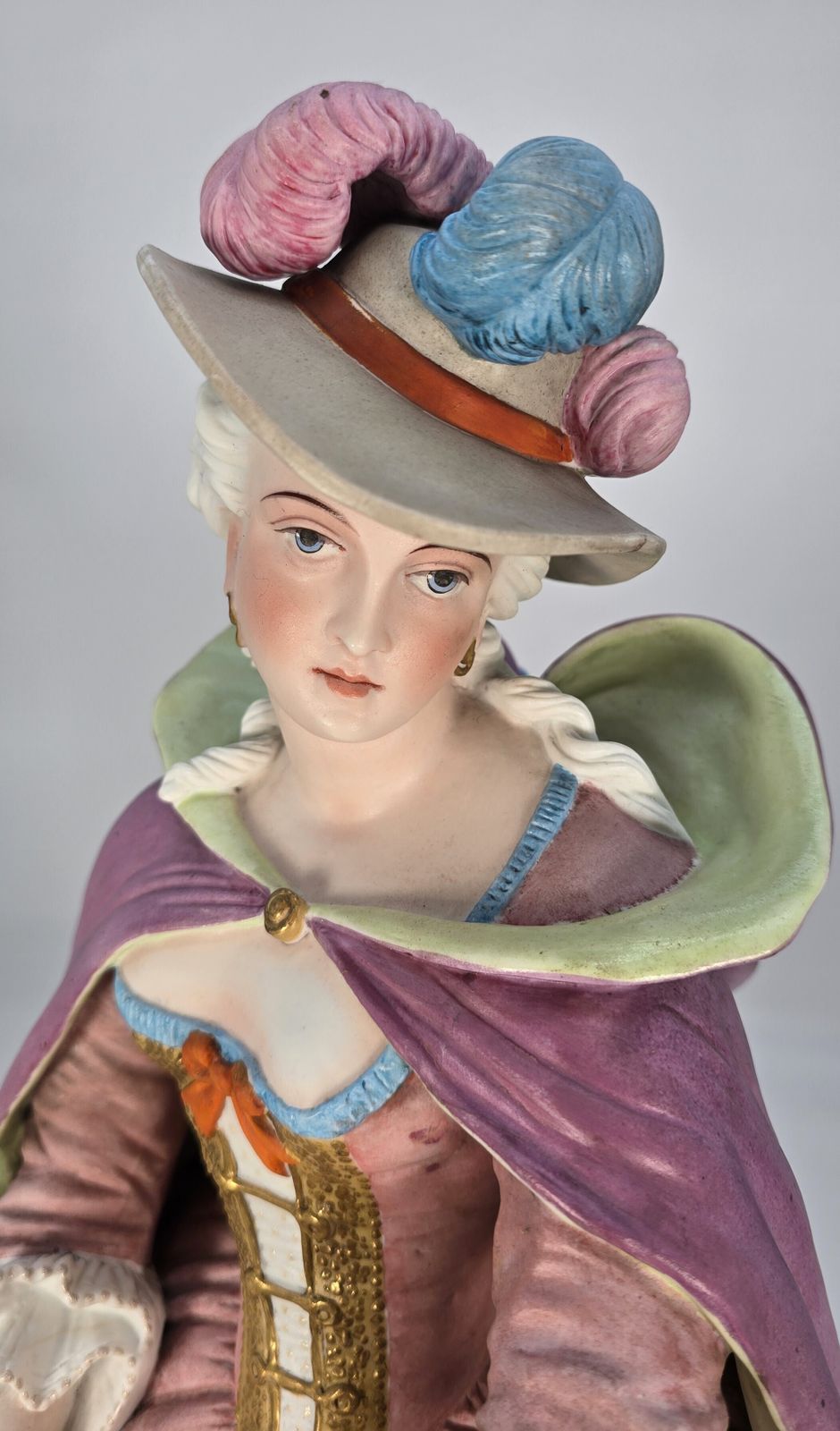 photo buy A Pair Of 19th Century Large French Porcelain Hand Painted Figures, Circa 1860