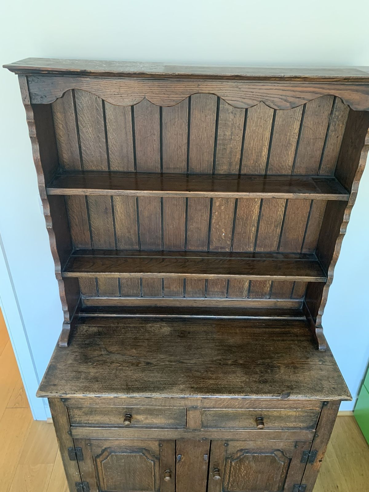 Solid Oak Welsh Dresser Early 20th Century photo for sale