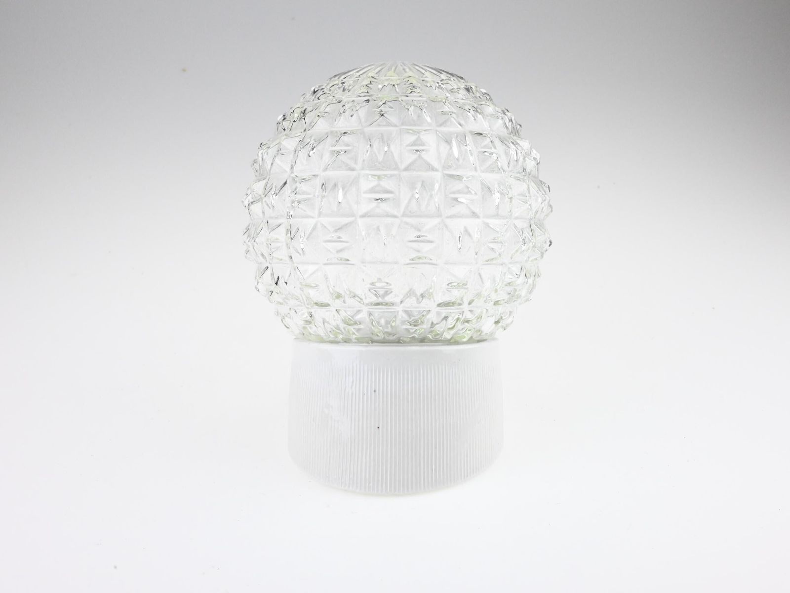 Glass Globe Wall Mount Lamp, Wall Lamp, Mid Century Lamp, Modern Lamp, Vintage Light, Retro Lamp, Industrial Lamp, Industrial Wall Lamp photo for sale