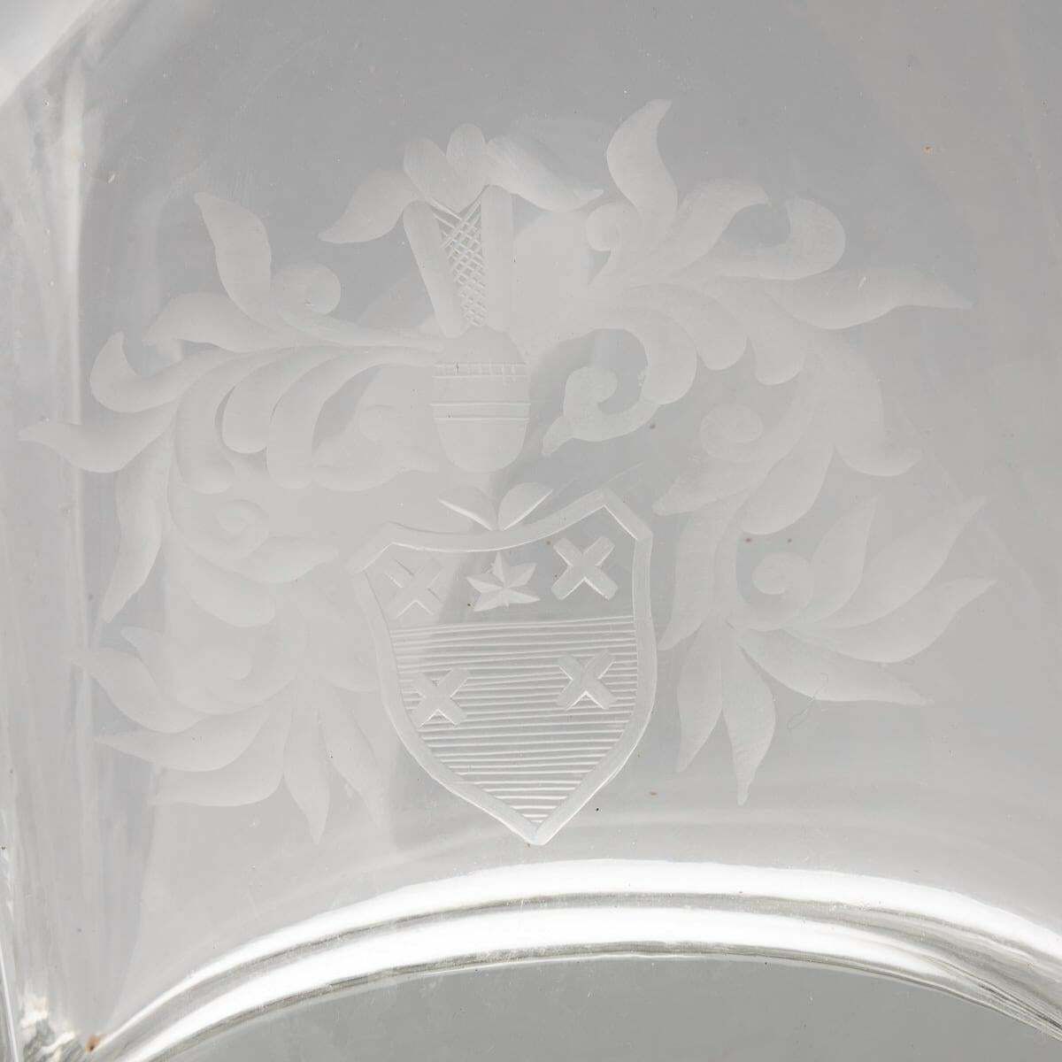 995.0 21stc English Solid Silver Mounted Glass Decanters With Heraldic Engraving C2007 photo