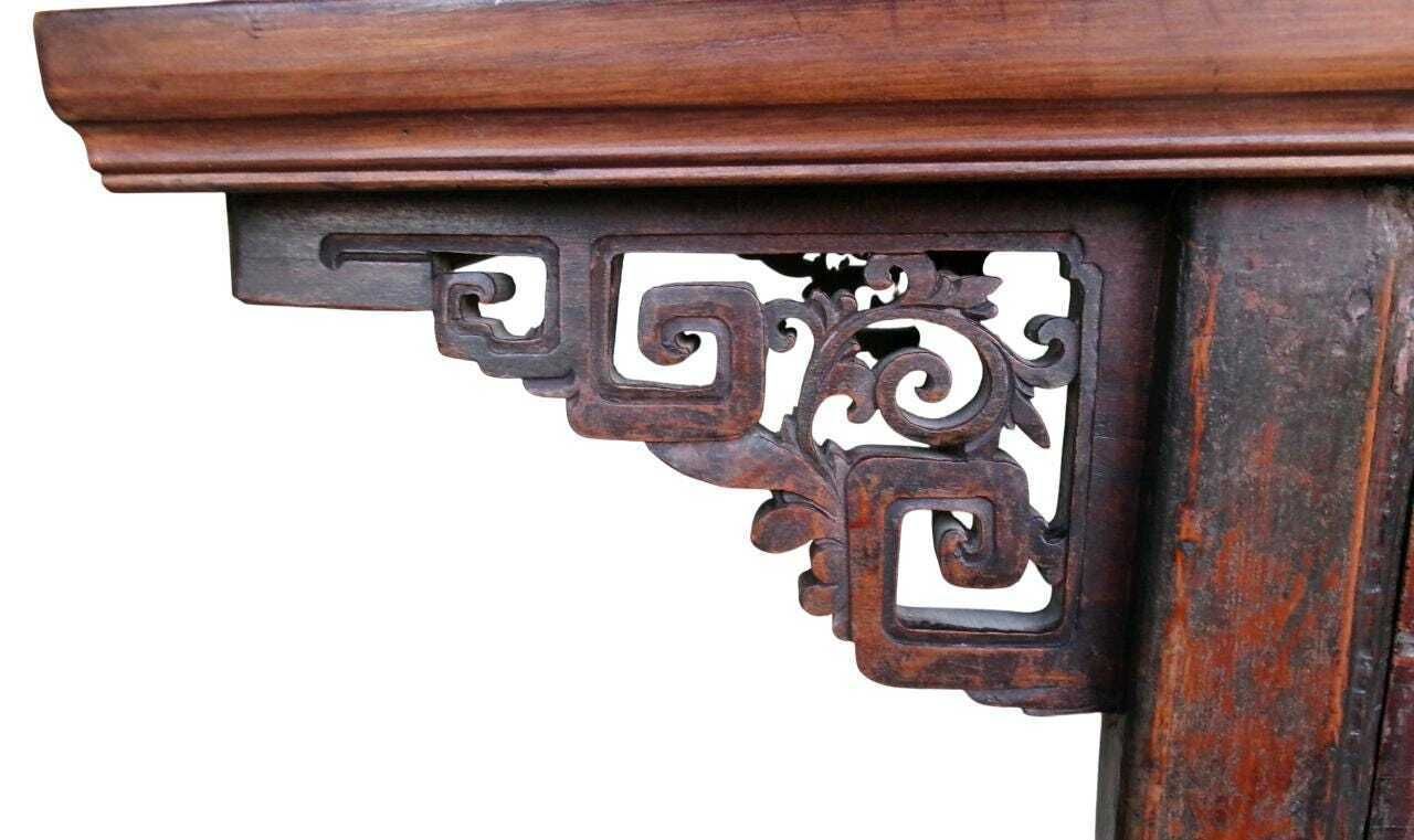 Antique Chinese Altar Table, C1830s, Auspicious Carvings, Large Oriental Asian Temple Table, Gong An photo Furniture