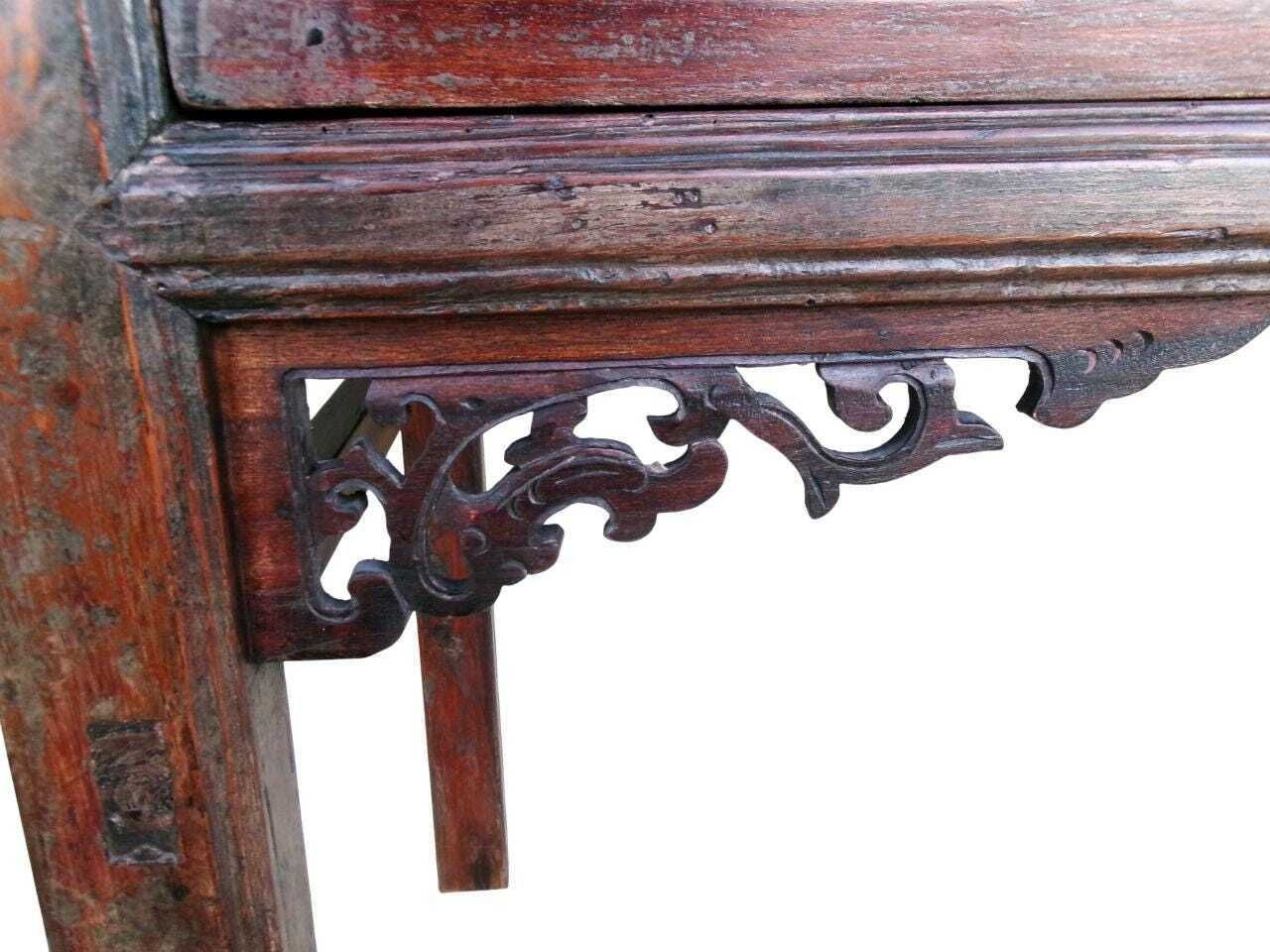 Antique Chinese Altar Table, C1830s, Auspicious Carvings, Large Oriental Asian Temple Table, Gong An photo 1400.0