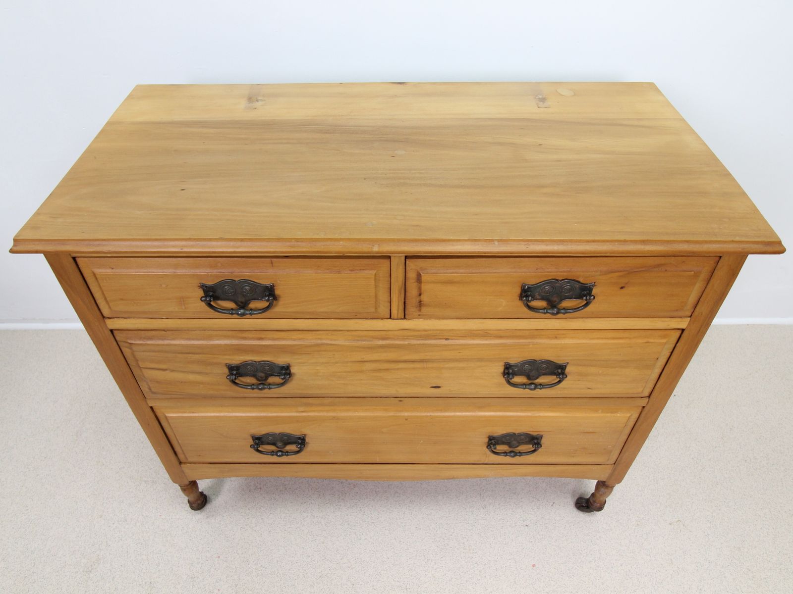 Vintage Satinwood 4 Drawer Chest Of Drawers photo 325.0