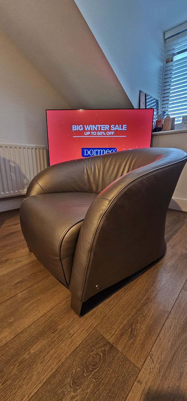 Natuzzi Liz Armchair Metalic Leather photo furniture