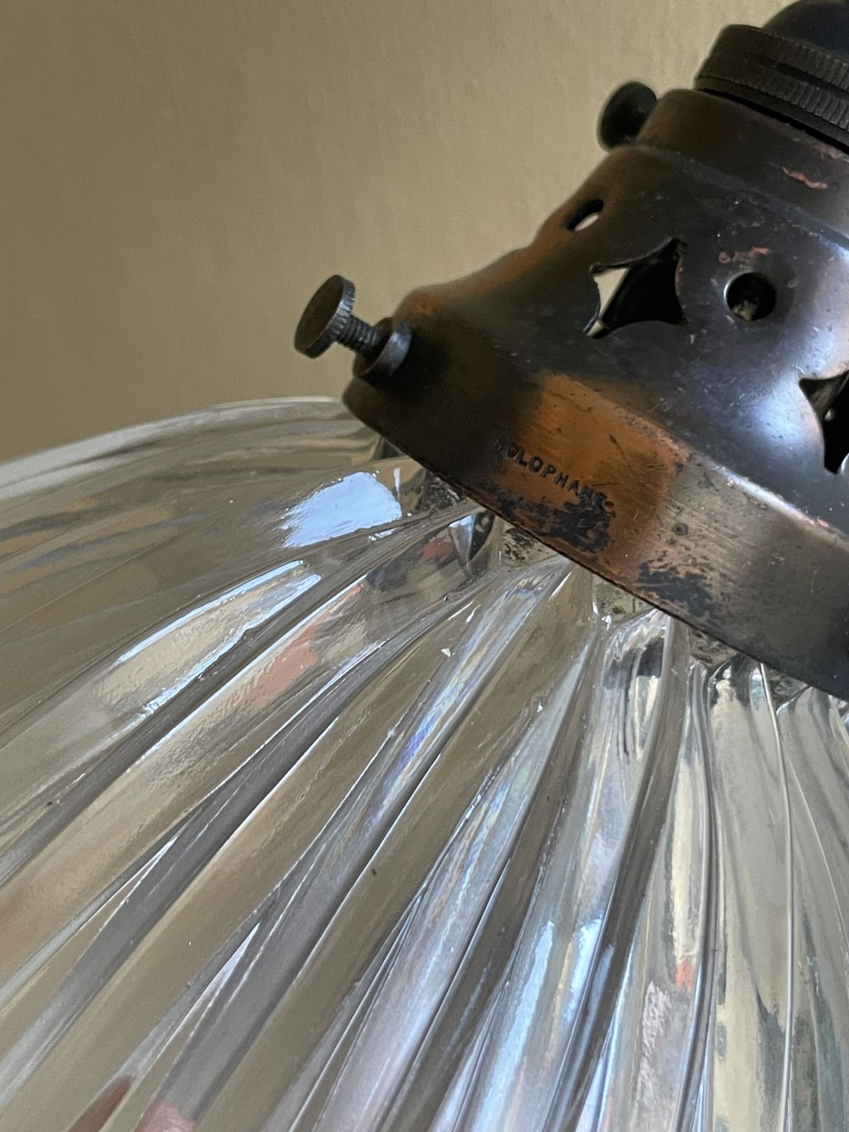 Edwardian Holophane Light Pendant (9 Inch) photo 215.0