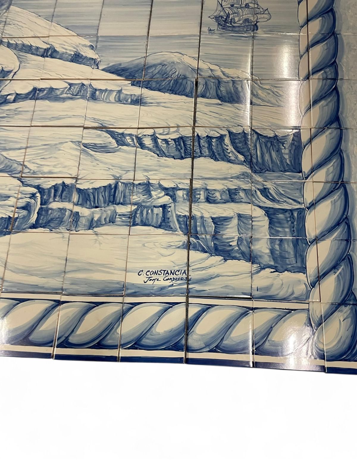 photo for sale 280 Hand Painted Azulejos Tiles / Henry The Navigator By C. Constantia / Jorge Gardoso 1996 / Portugal