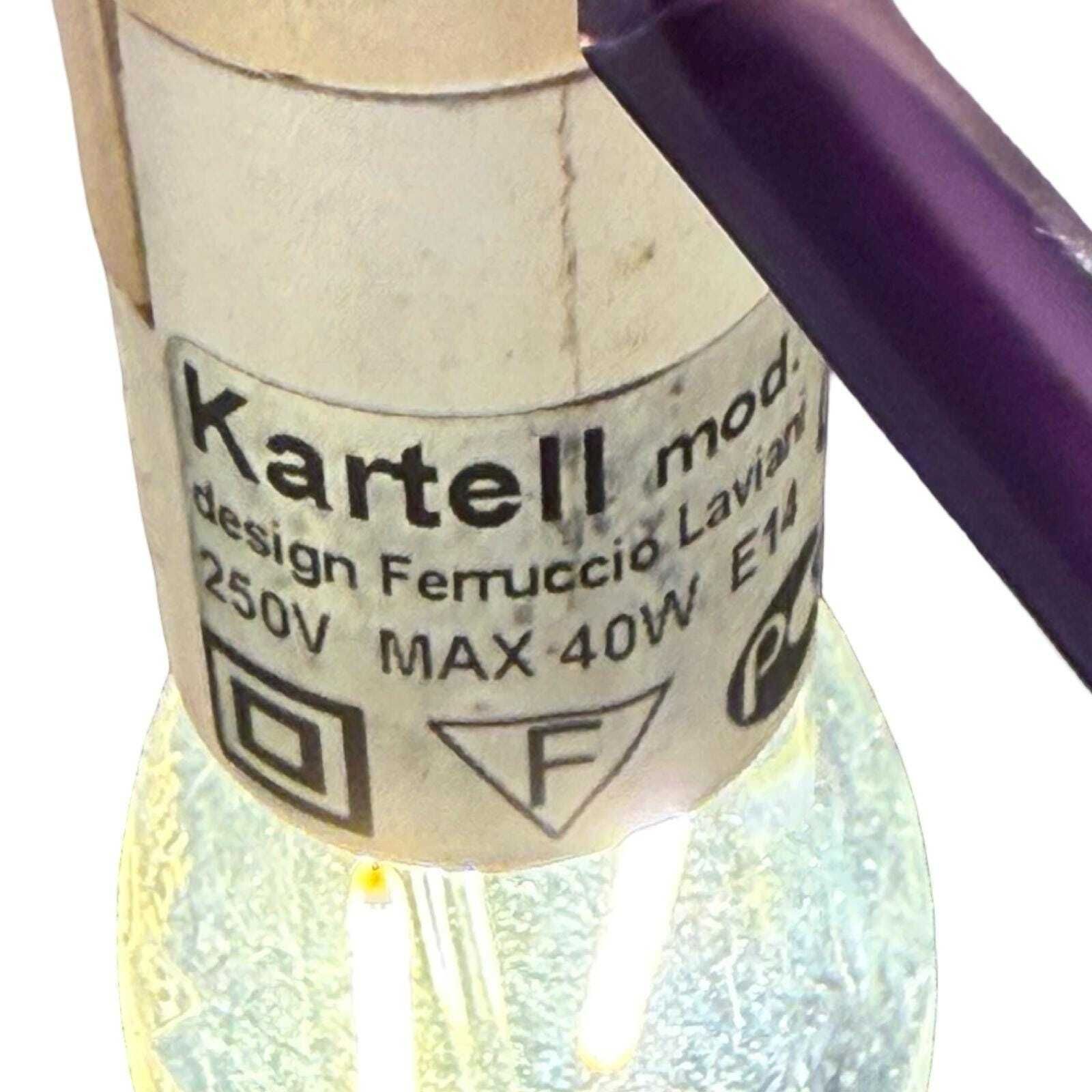 Ferruccio Laviani For Kartell   Hanging Pendant Lamp Model 'Easy'   Purple   Plastic photo vinterior