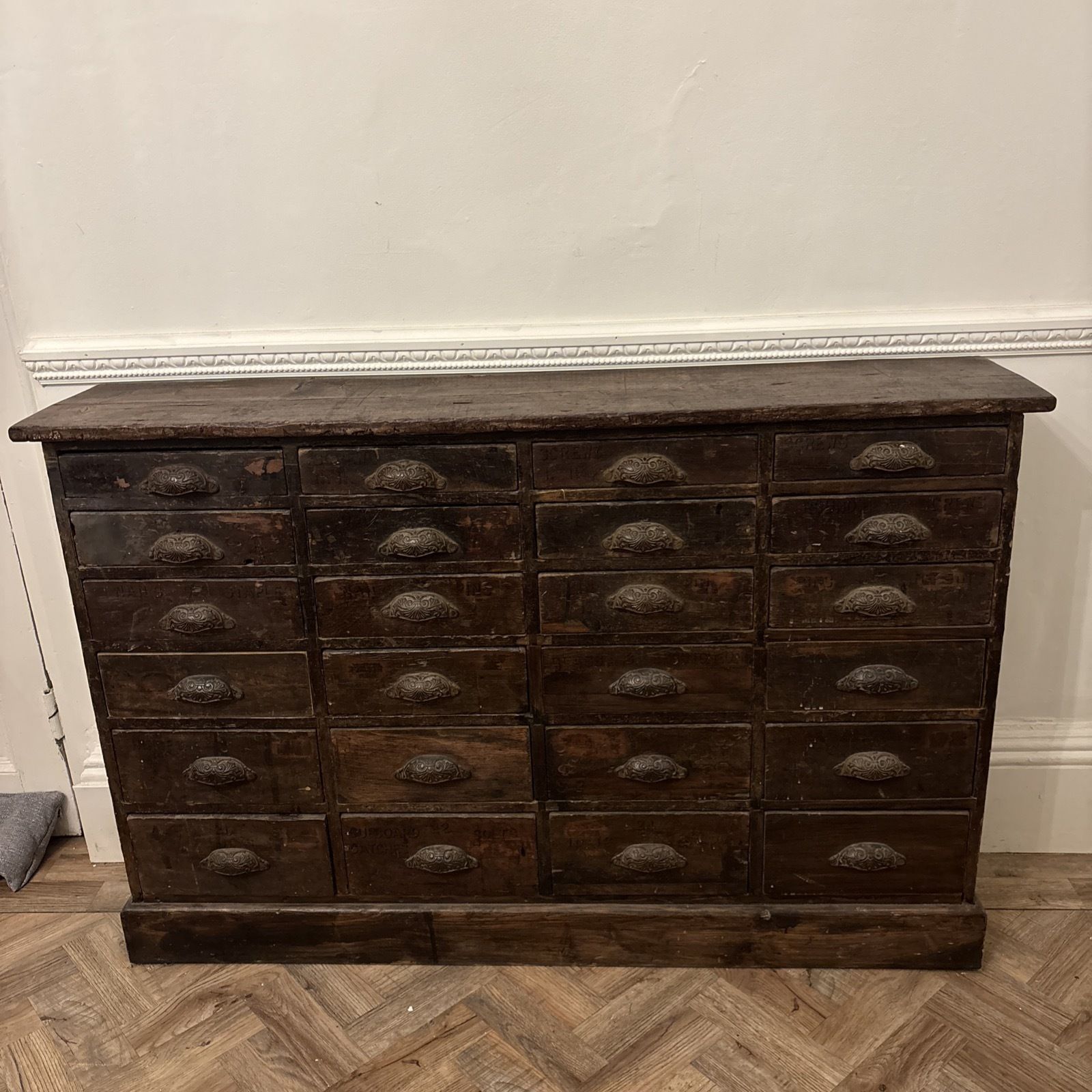 Furniture Twice Bank Of Drawers Chemist Apothecary 24 Drewers photo