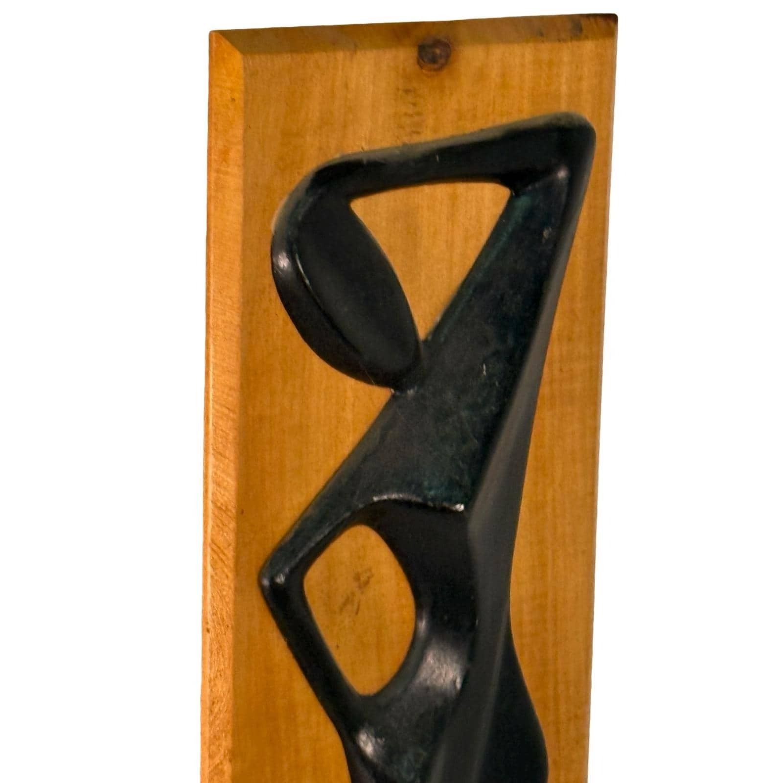 Art Deco   Wooden Sculpture   Stylistic Woman On Natural Wood   Eastern Europe photo 99.0