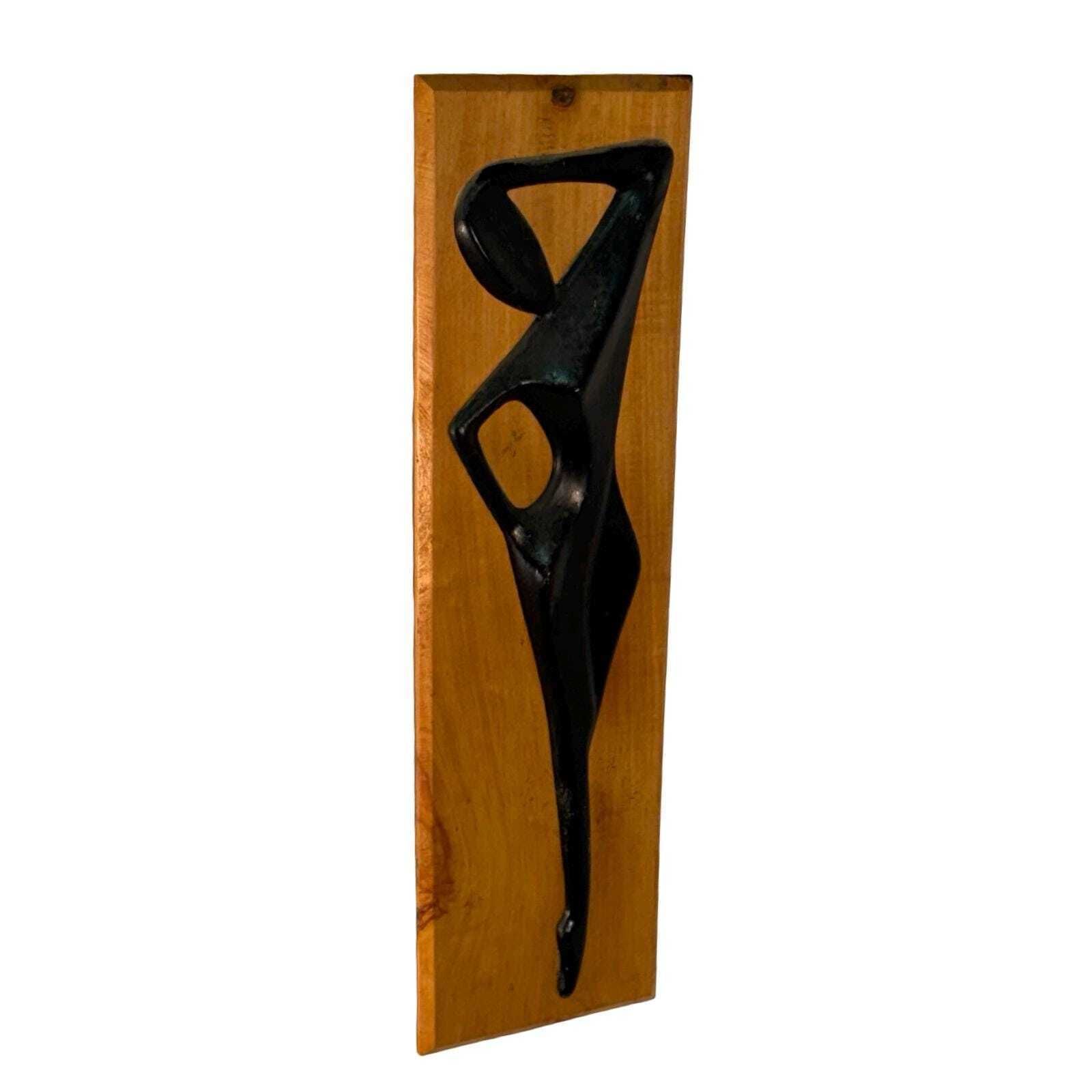 Art Deco   Wooden Sculpture   Stylistic Woman On Natural Wood   Eastern Europe photo vinterior