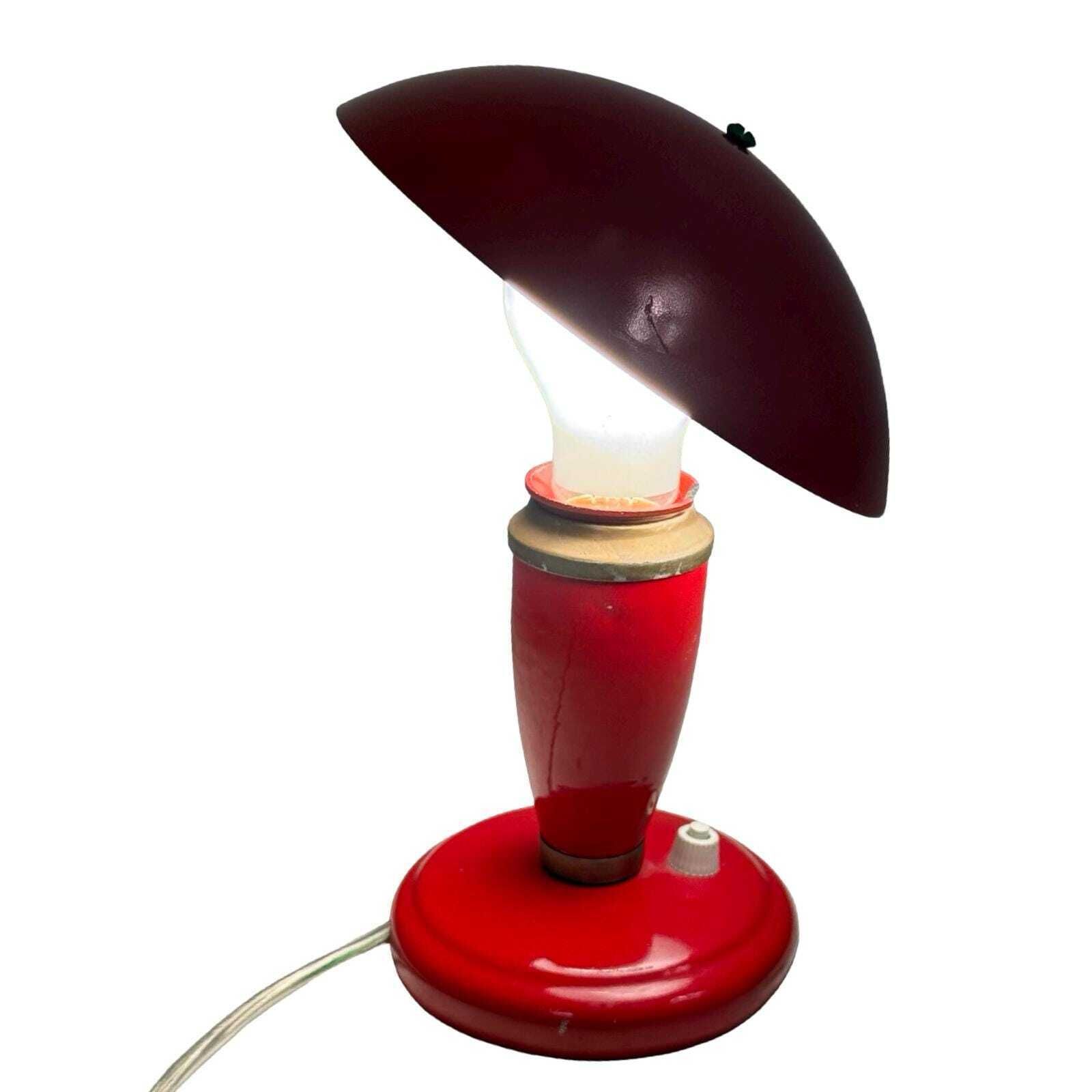 Pop Art / Space Age Design   Mushroom Lamp With Clamped On Shade   Red   Ca. 1960's   Soviet Union photo furniture