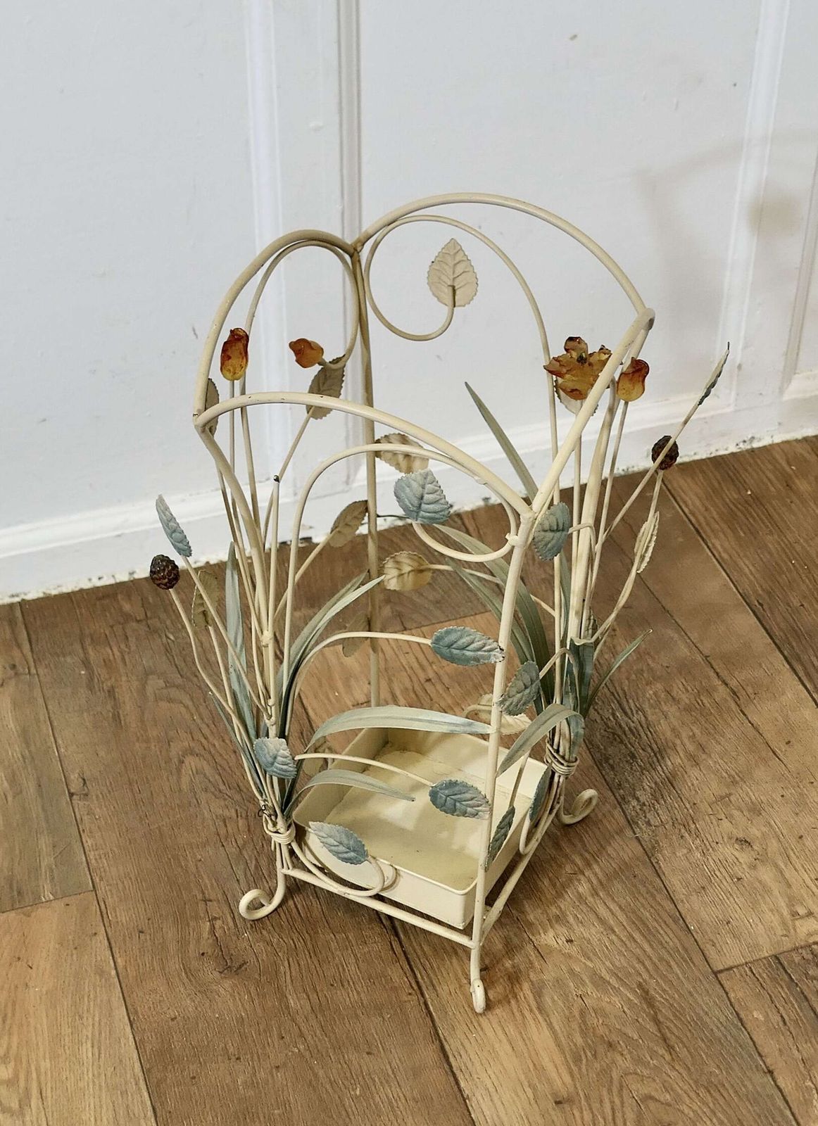 French Painted Wire Work Umbrella Stand photo furniture