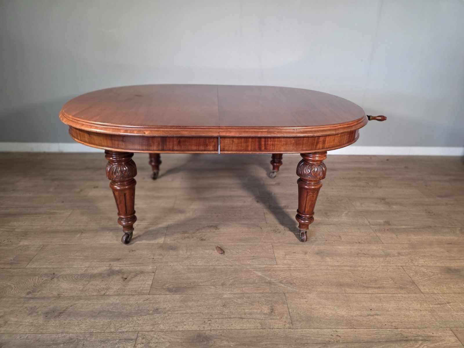 Antique Victorian Mahogany Wind Out Table 1860s.
