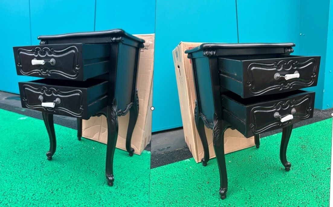 Furniture Brand New Pair Of La Rochelle French Antique Style 2 Draw Bedside Tables –  Rrp £640 photo