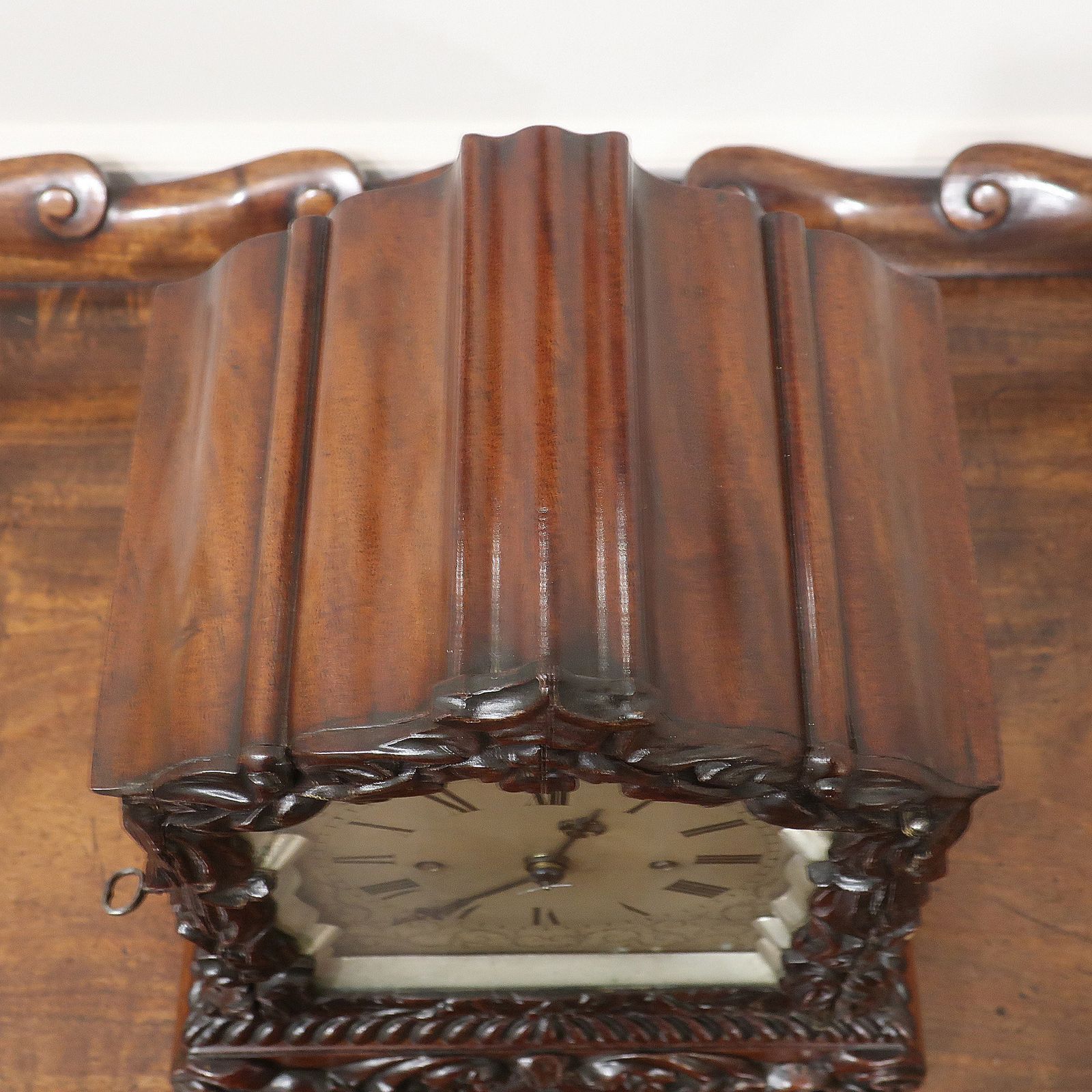 photo furniture Early Victorian Mahogany Library Clock