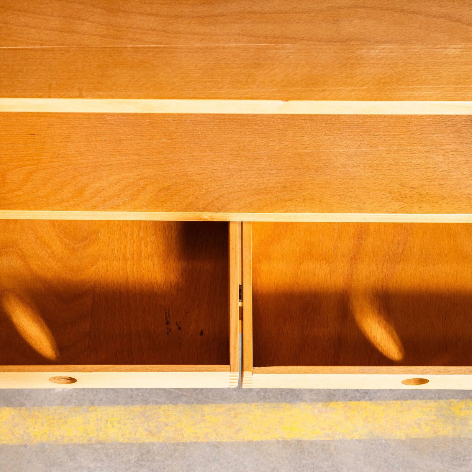 1960’s Mid Century Sapele Shelved Cupboard With Pin Legs photo Furniture