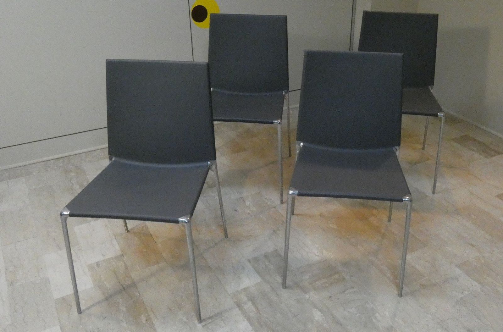 Aluminum And Polyurethane Chairs By Roberto Barbieri For B&B Italia, 2000s, Set Of 4 photo for sale