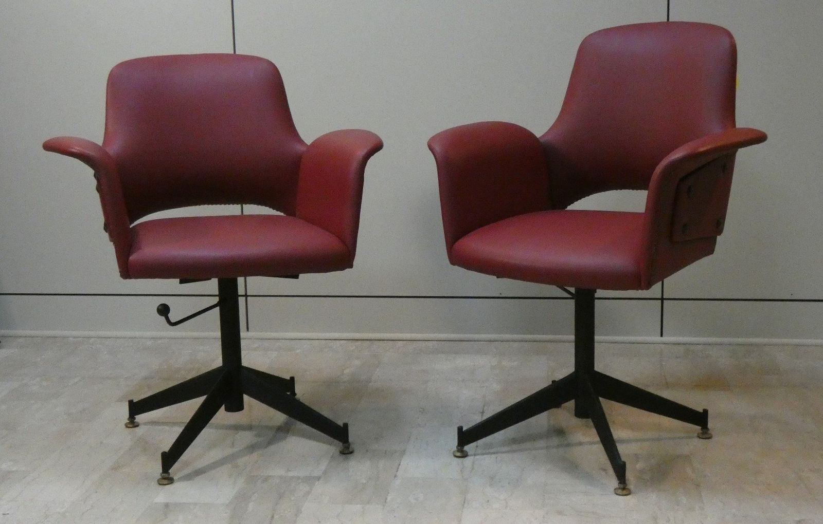Vintage Vinyl Swivel Chairs, 1960s, Set Of 2 photo furniture