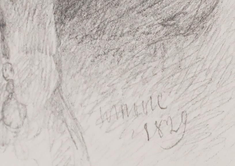 William Moore (1790 1851) 1829 Graphite Drawing, Portrait Of Sarah Flower photo vinterior