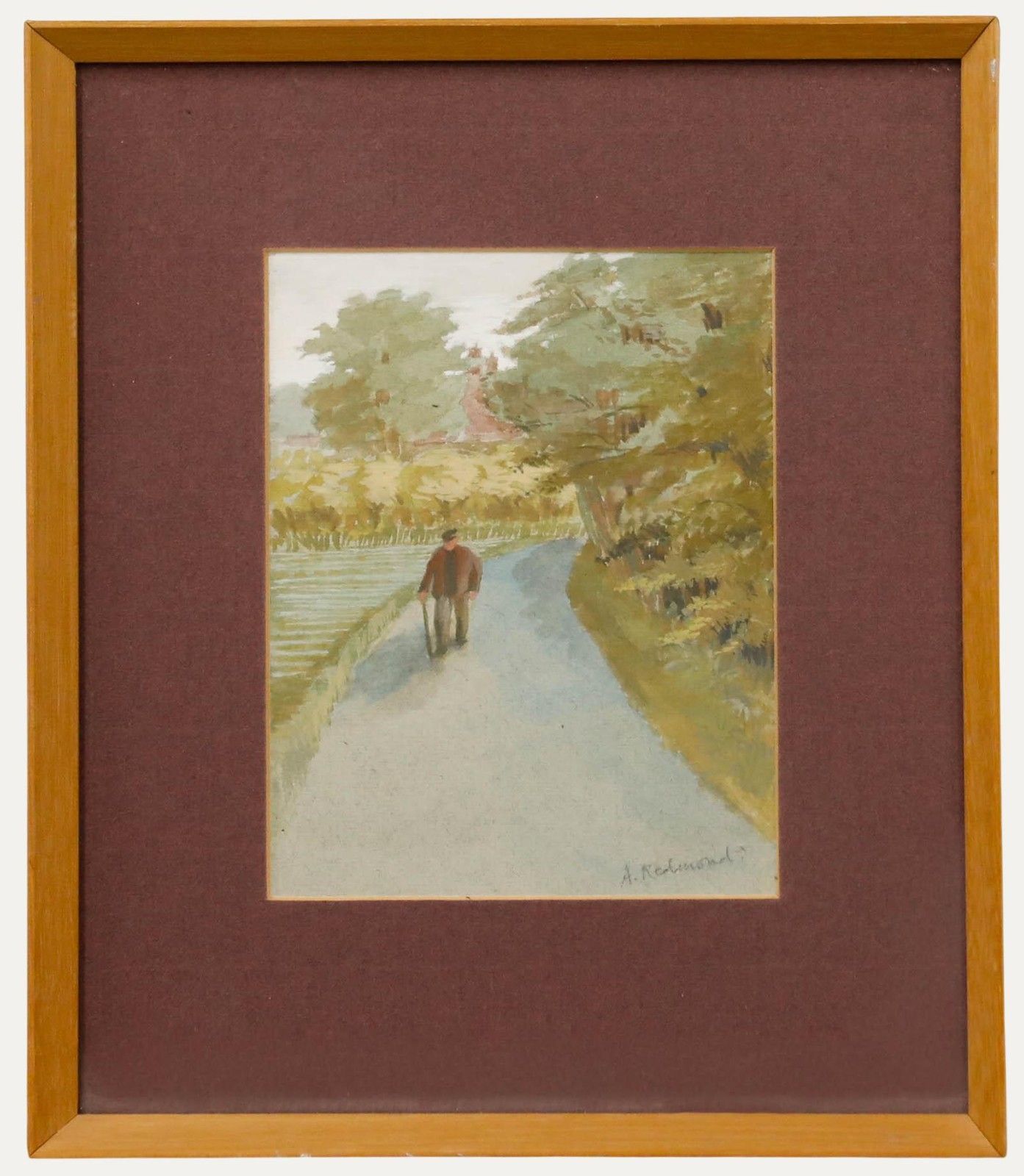 Aingelda Redmond (B.1927) Framed Watercolour, Bottles Lane, Rodmersham