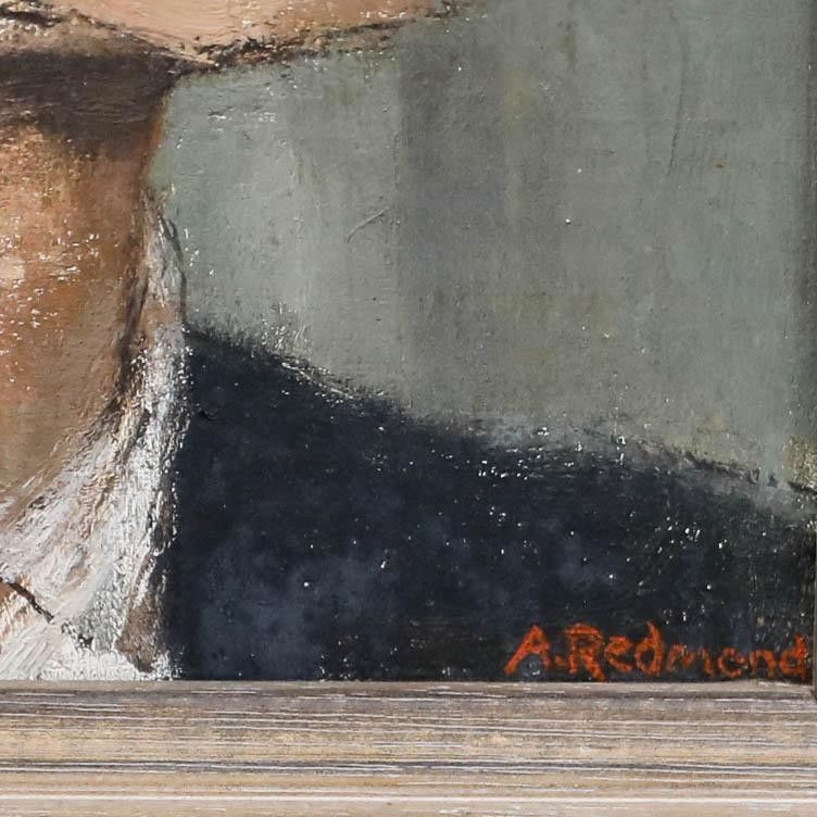 Aingelda Redmond (B.1927) 20th Century Oil, Man With Moustache photo vinterior
