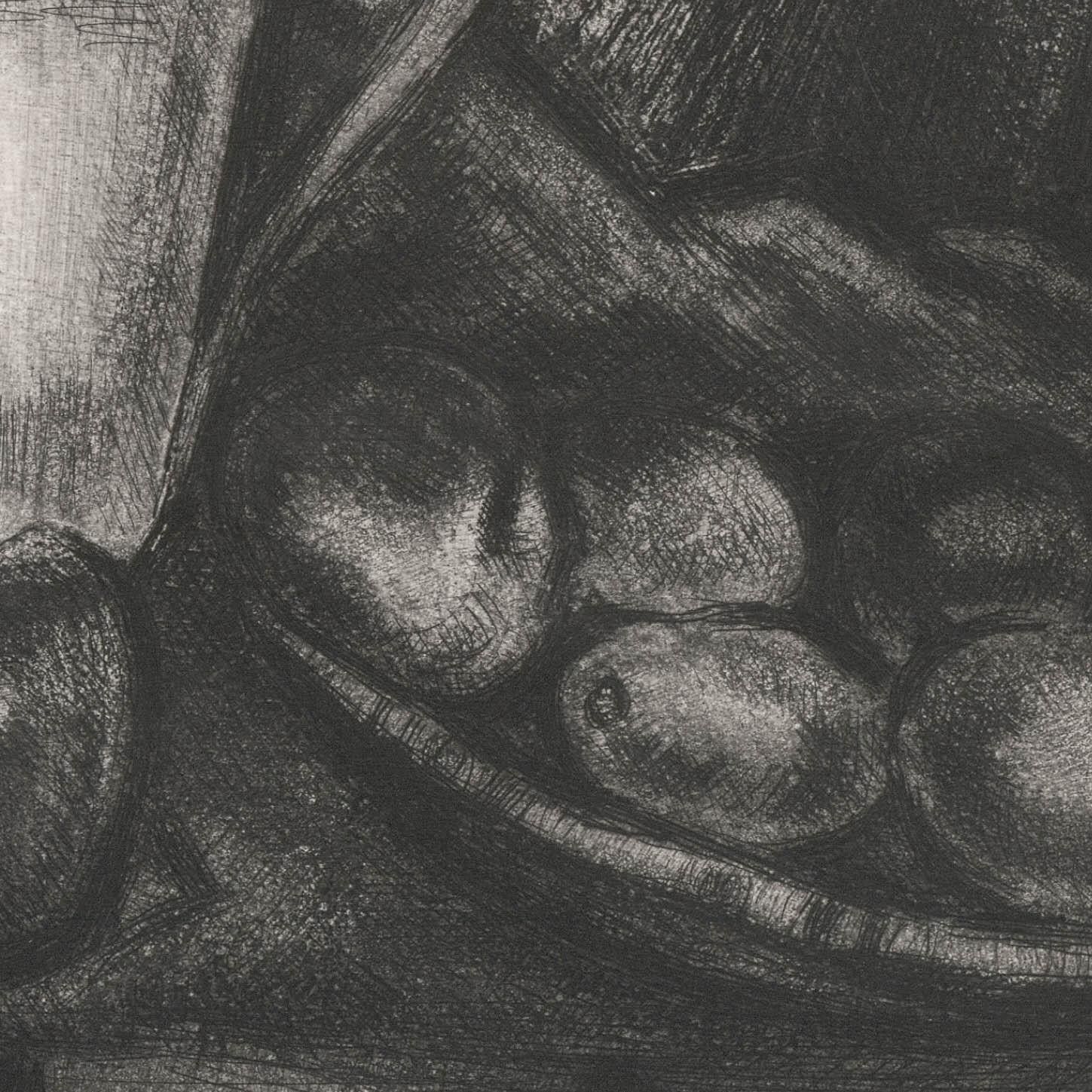 Simon Goldberg (1913 1985) Mid 20th Century Etching, Still Life With White Tea photo for sale