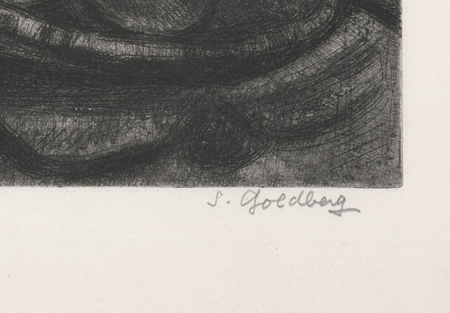 Simon Goldberg (1913 1985) Mid 20th Century Etching, Still Life With White Tea photo Art