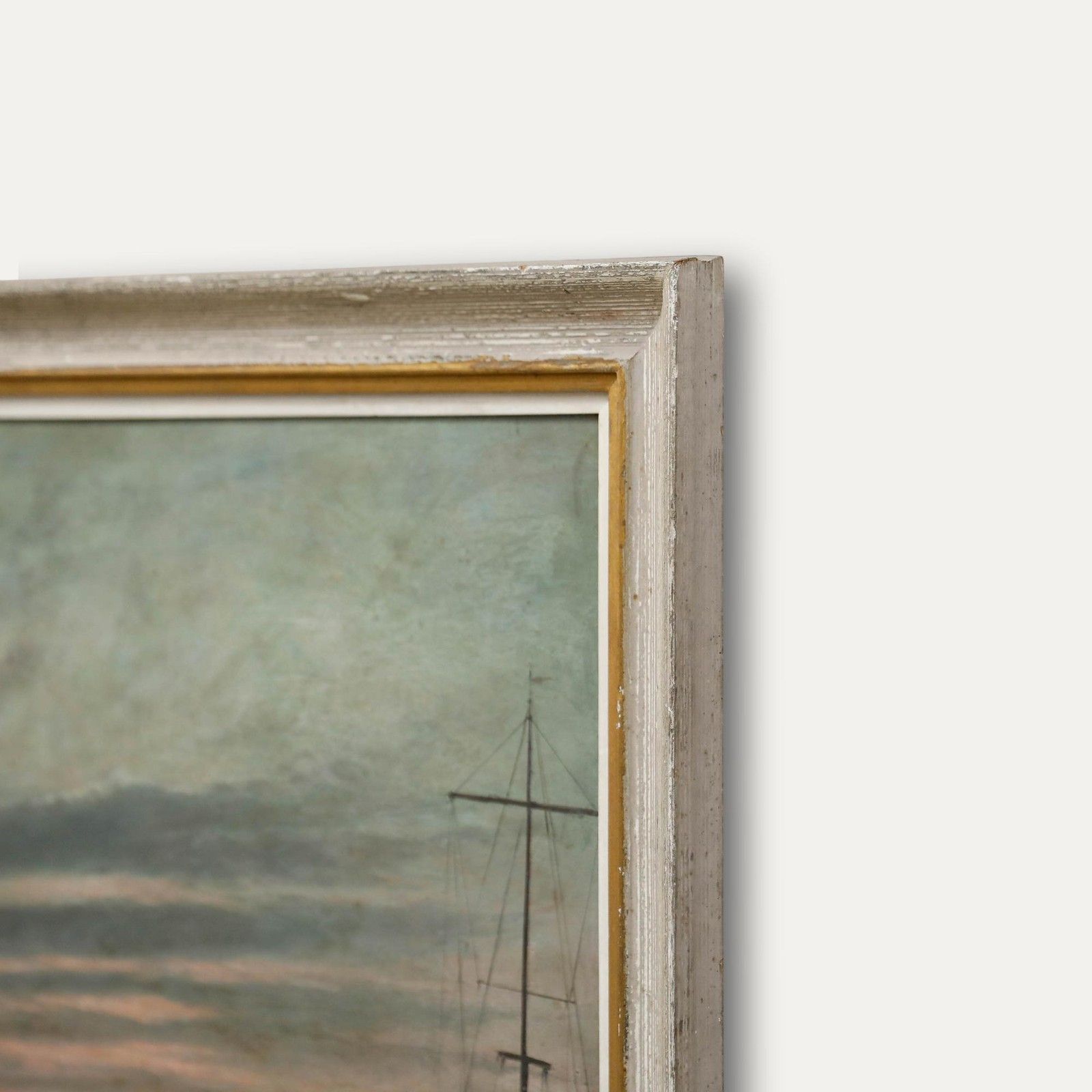 George Weissbort (1928 2013) Framed 1958 Oil, Eventide Harbour photo 325.0