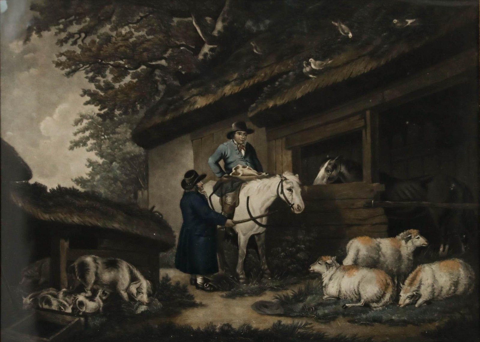 William Ward After George Morland 1798 Mezzotint, The Country Butcher photo furniture