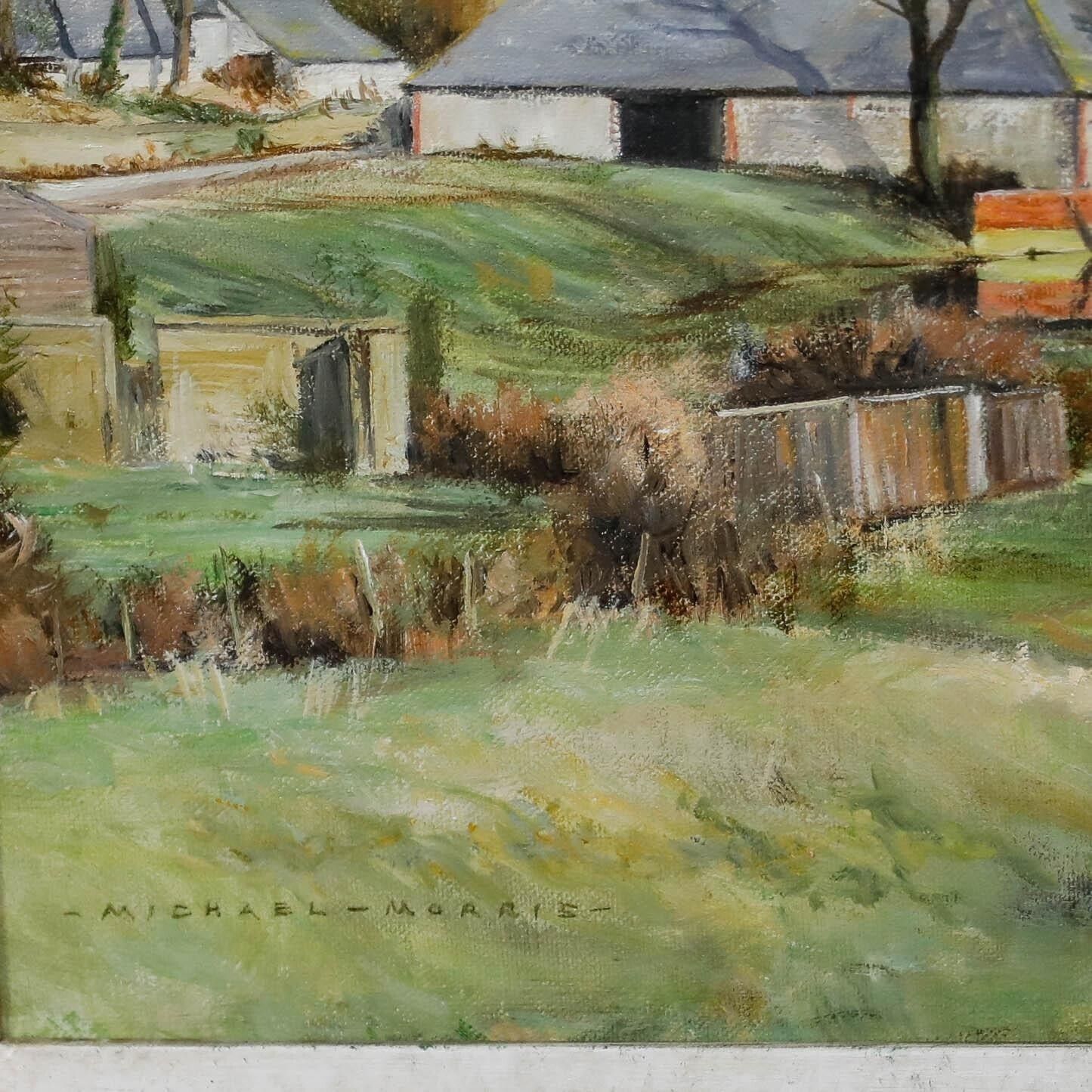 Michael Morris (B.1938) 20th Century Oil, Dappled Sunlight, Saddlescombe photo vinterior