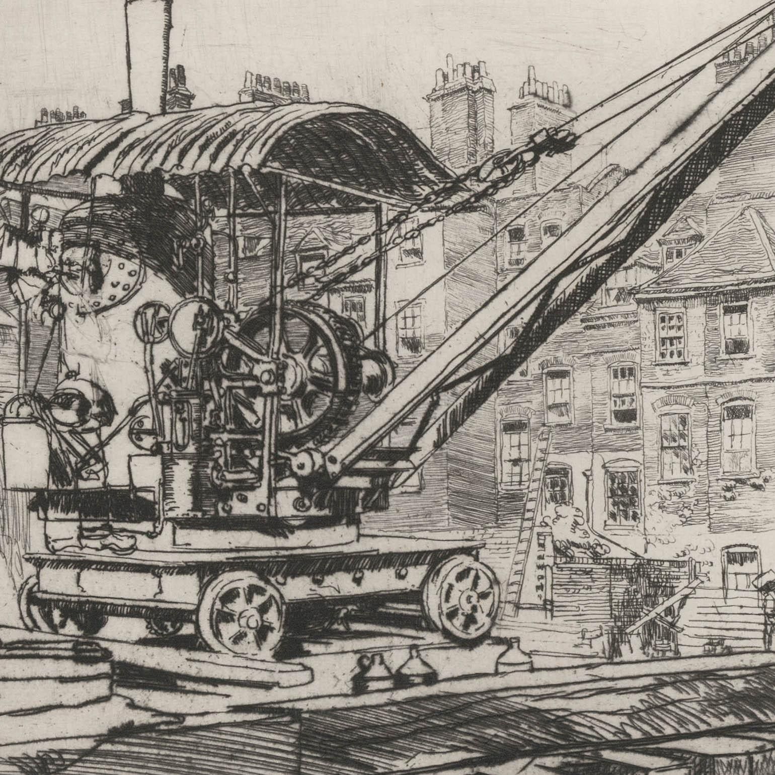 Hanslip Fletcher (1874 1955) 1910 Etching, Gloucester Street photo for sale